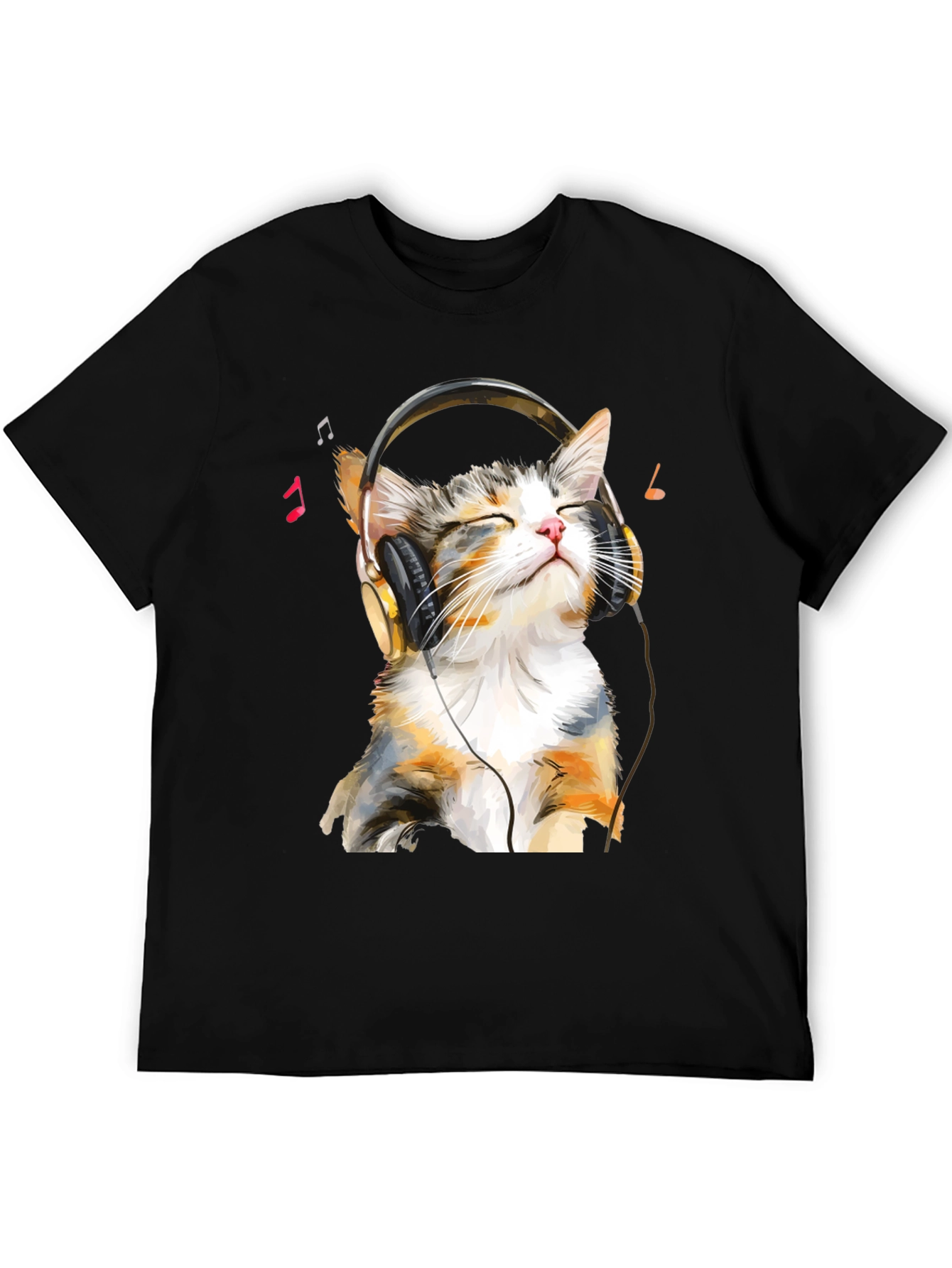 Cool Cat Headphones Graphic Tee