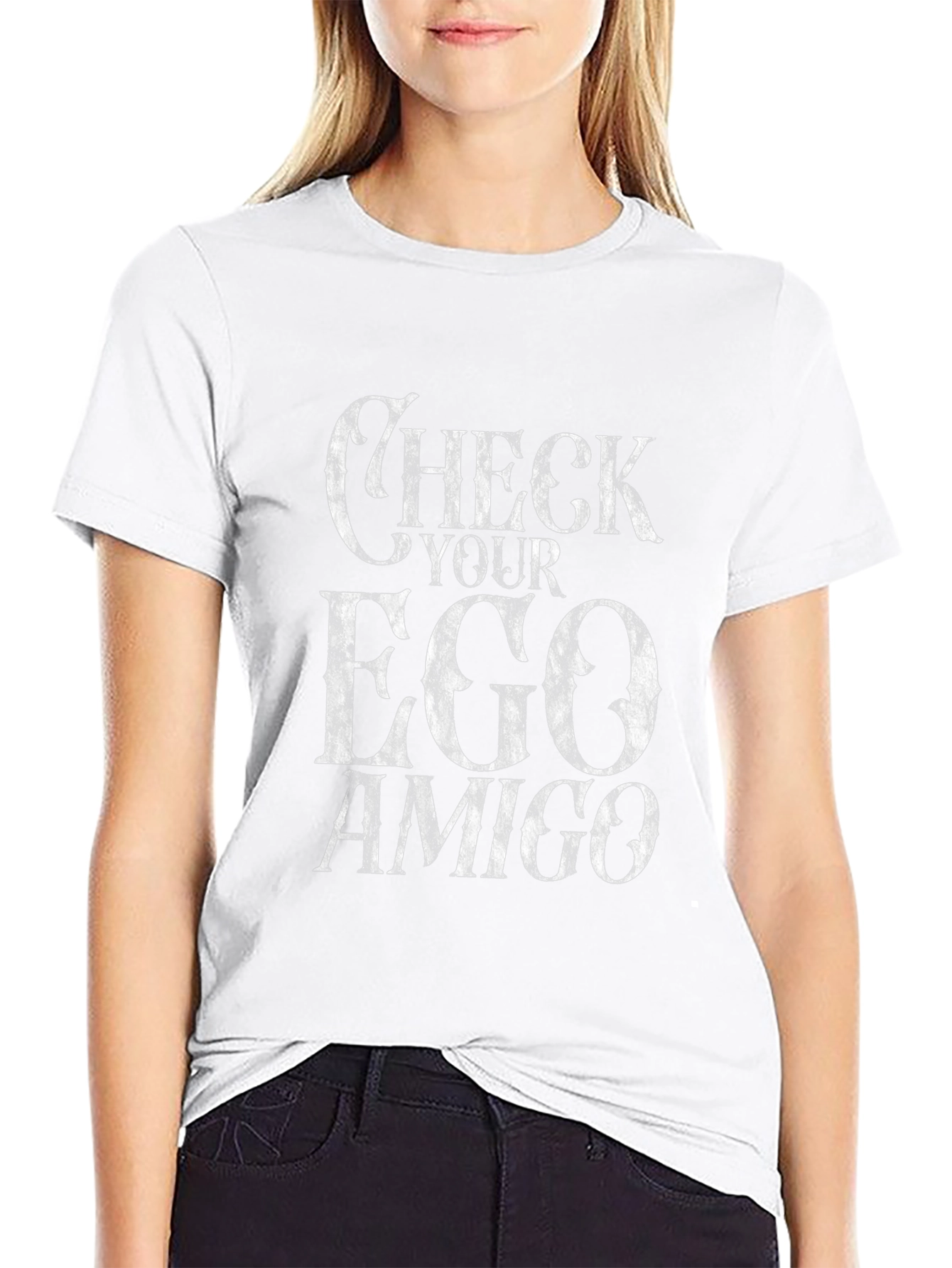 Check Your Ego Amigo Graphic Tee - Black