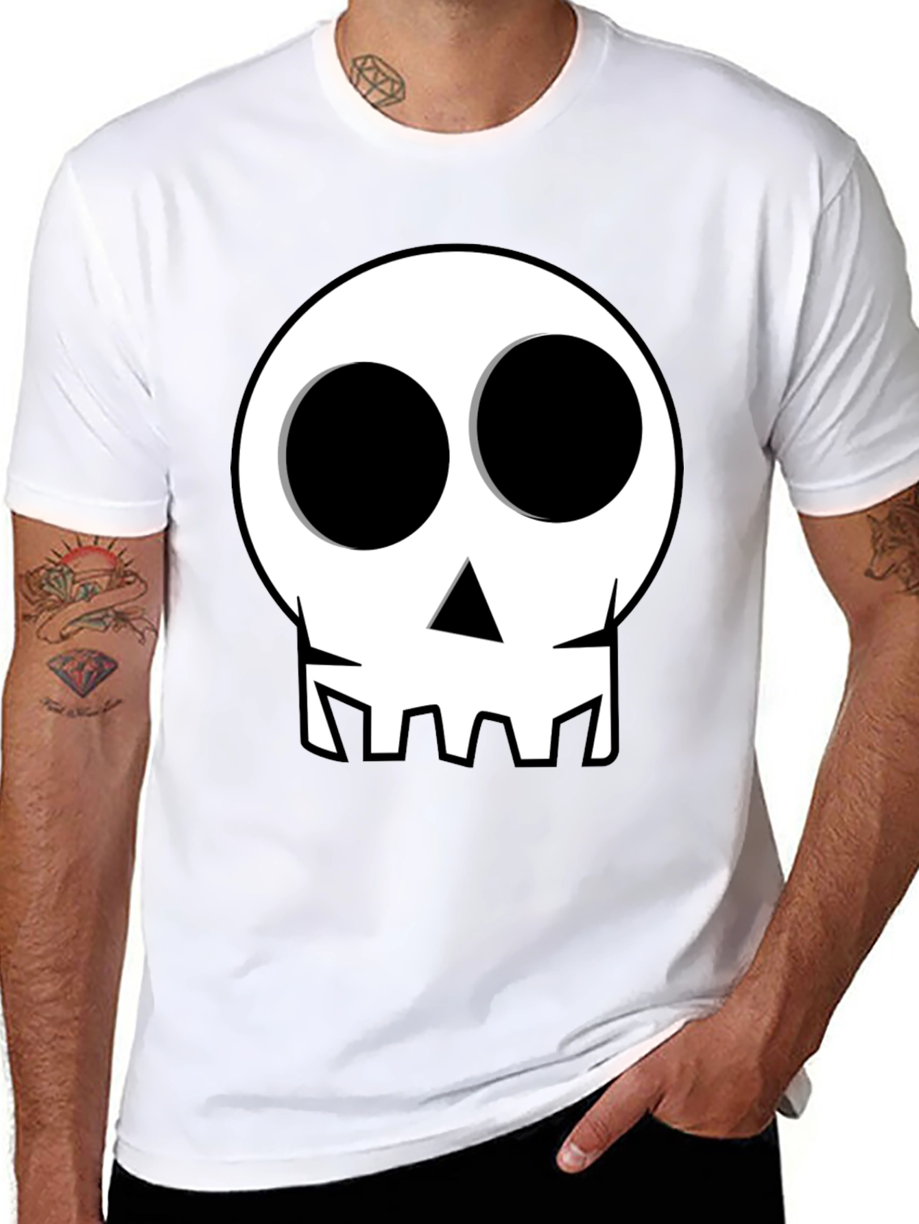 Skull Graphic Tee - Mens Black T-Shirt