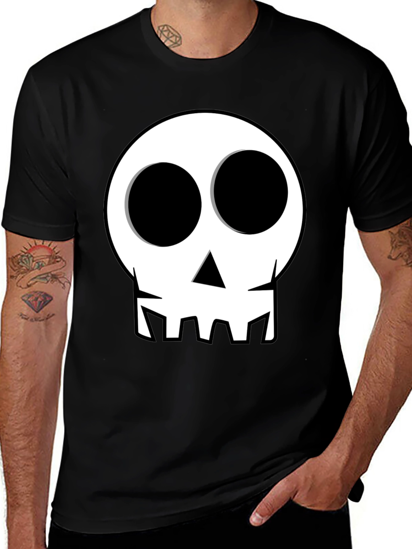 Skull Graphic Tee - Mens Black T-Shirt