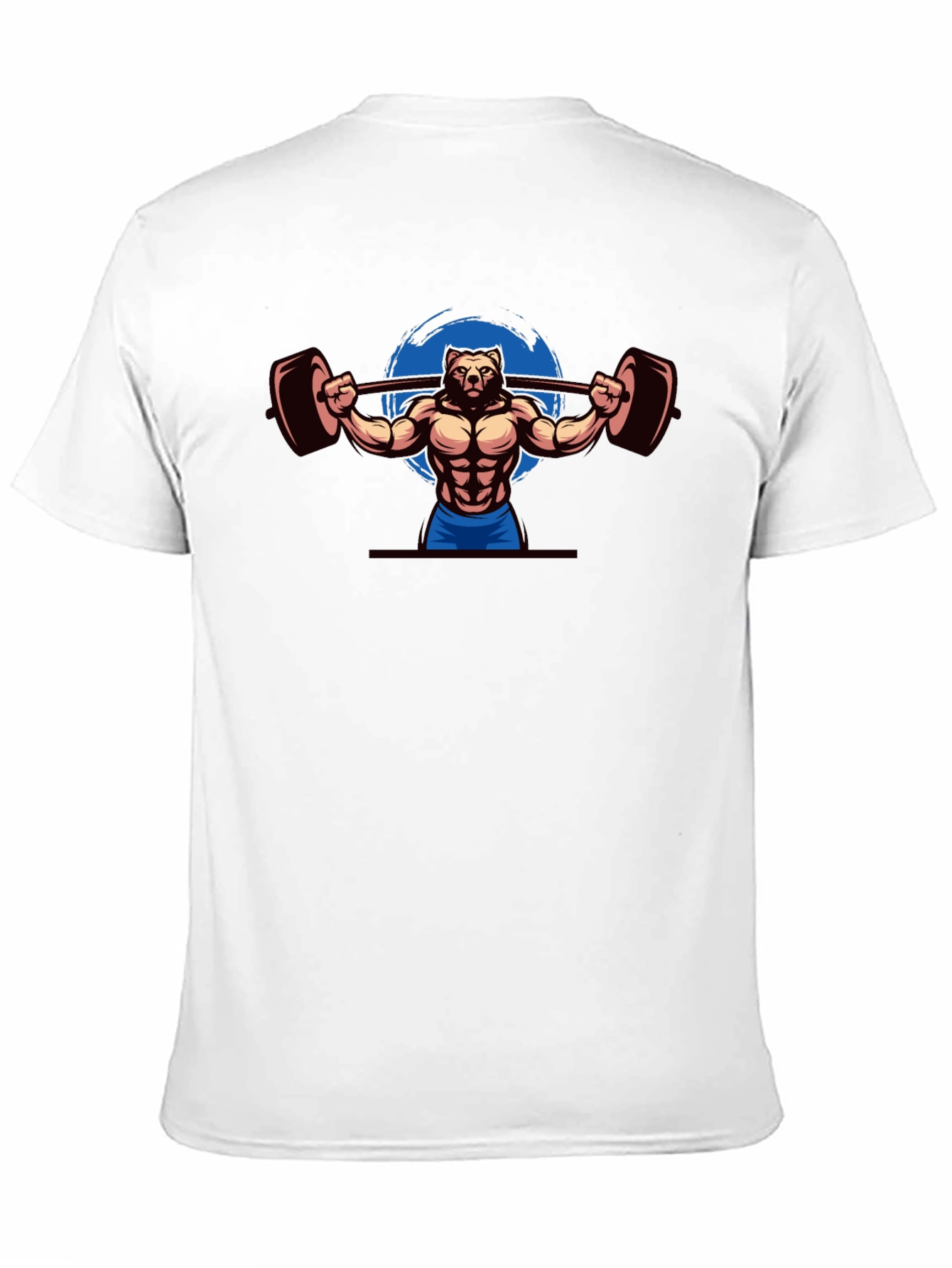 Bear Gym Black T-Shirt - Weightlifting Design
