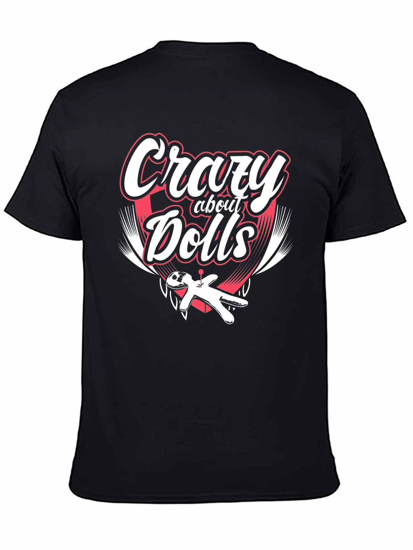 Crazy About Dolls Graphic Tee - Black Cotton Shirt