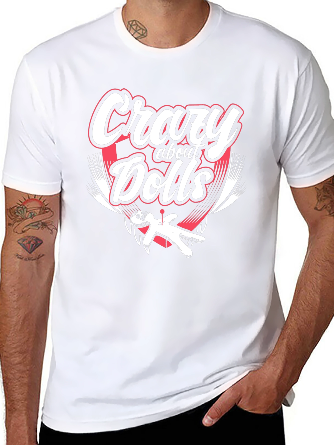 Crazy About Dolls Graphic Tee - Black Cotton Shirt