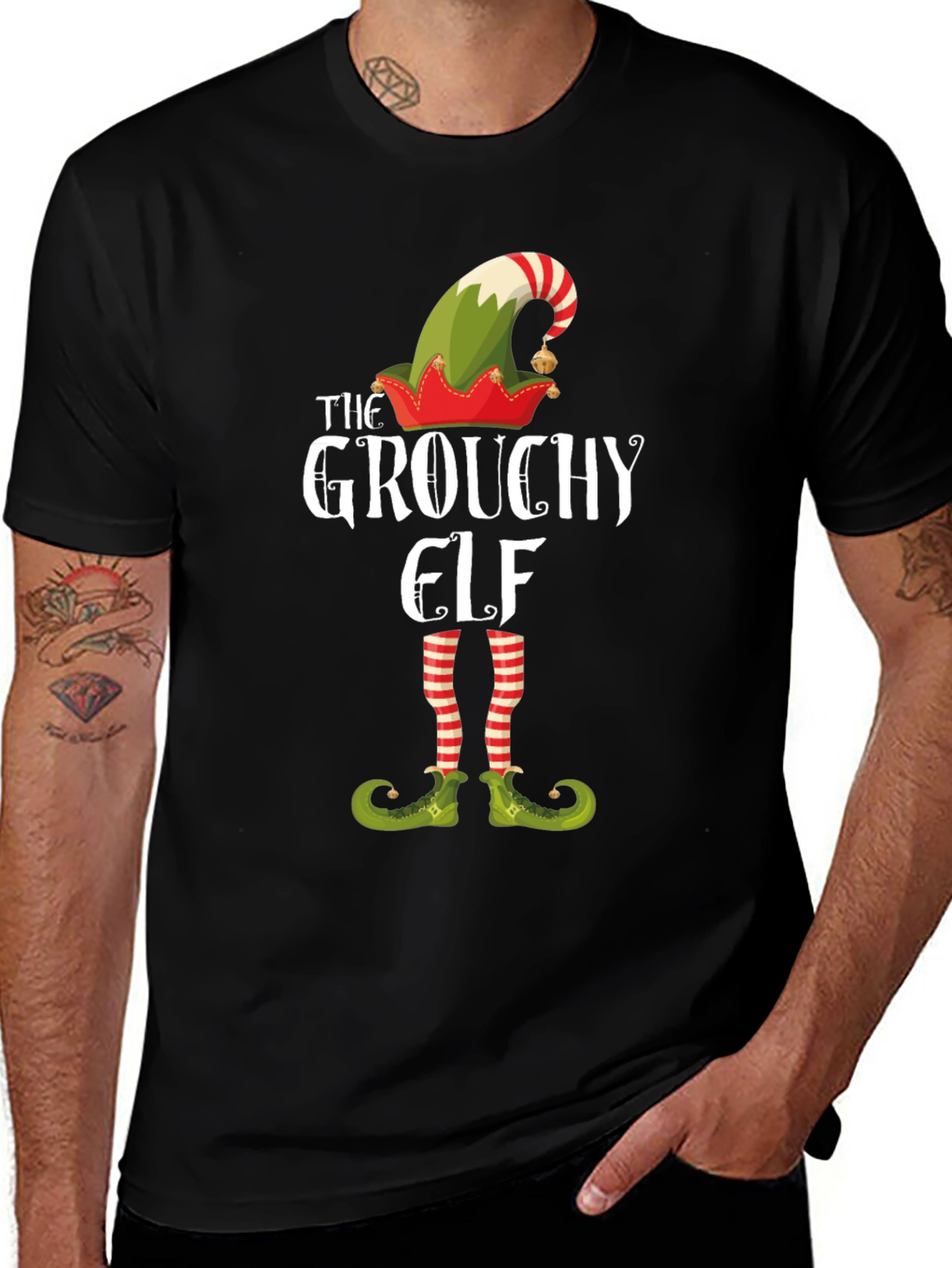 Grouchy Elf T-Shirt - Holiday Festive Fun!