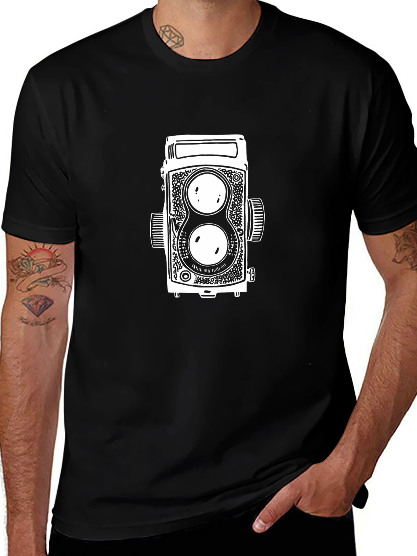 Retro Camera Graphic T-Shirt - Classic Design