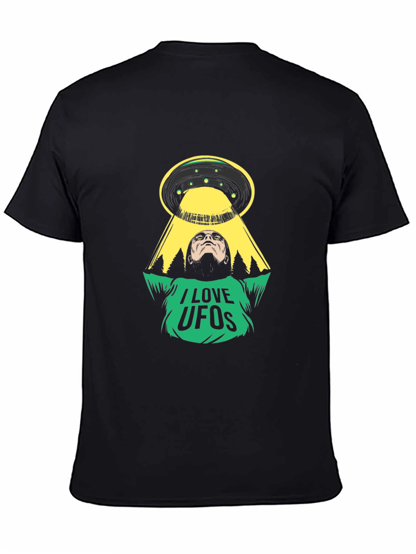 I Love UFOs Graphic Tee - Alien Abduction T-Shirt