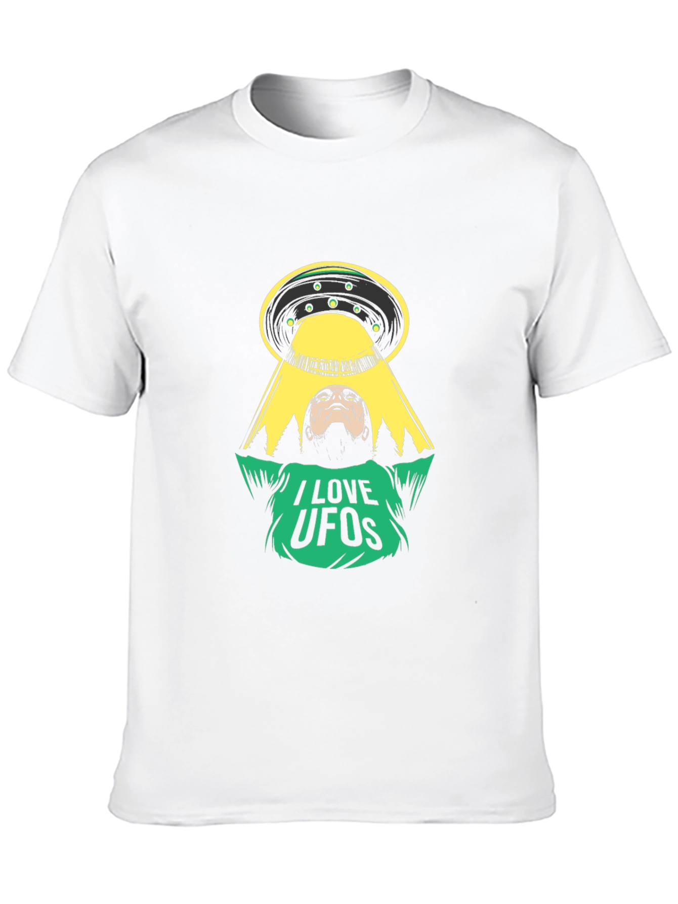 I Love UFOs Graphic Tee - Alien Abduction T-Shirt