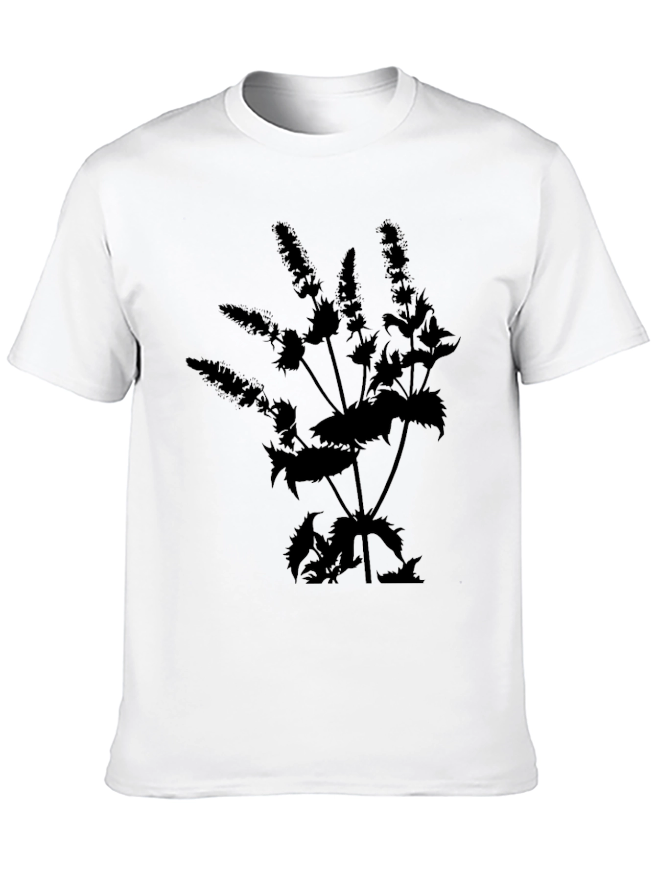 Botanical Black T-Shirt - Nature Inspired Tee