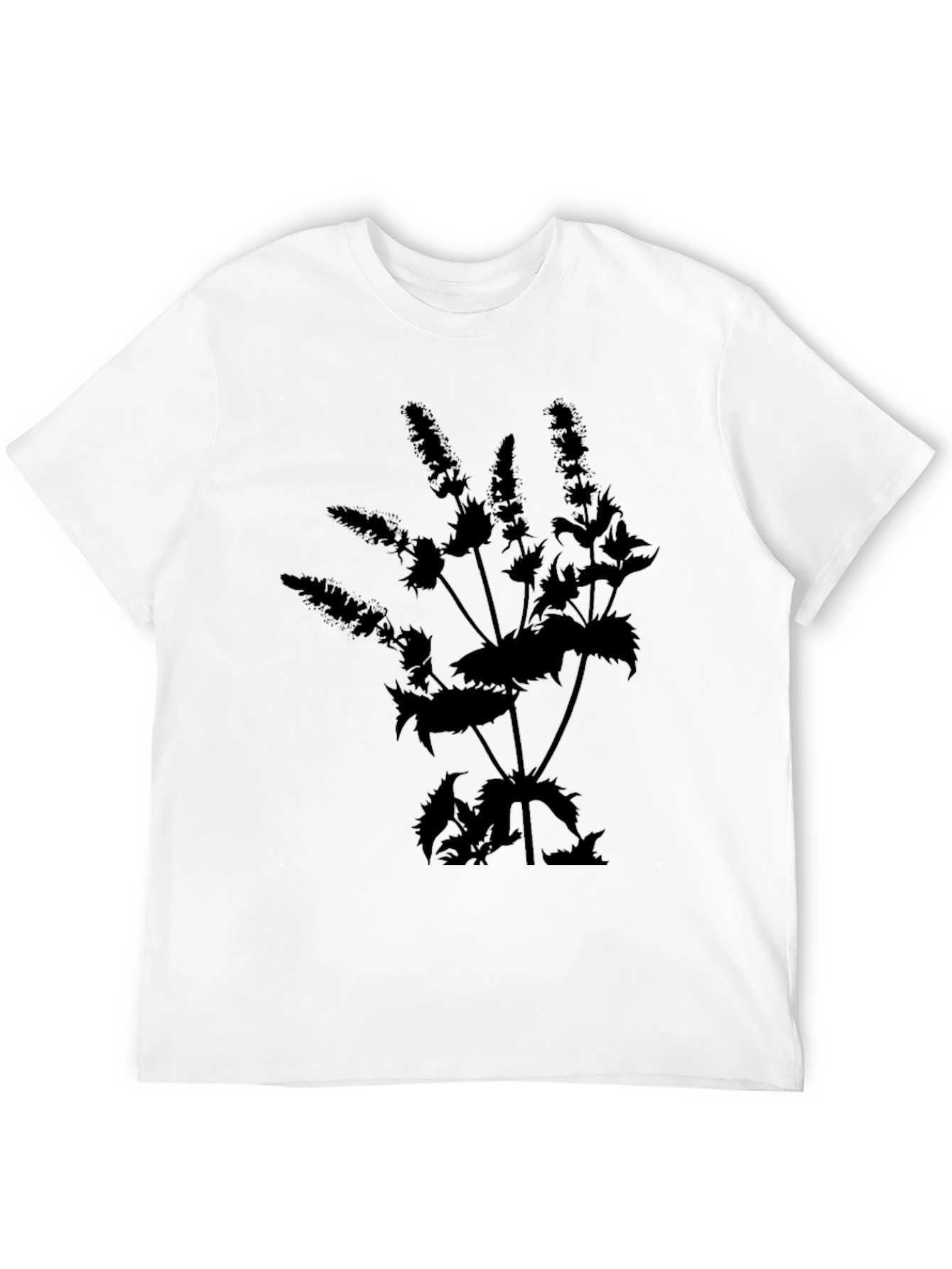 Botanical Black T-Shirt - Nature Inspired Tee