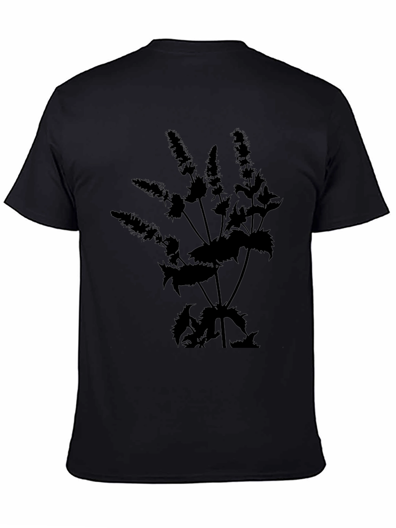 Botanical Black T-Shirt - Nature Inspired Tee