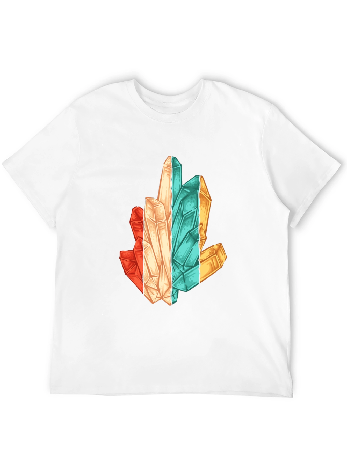 Crystal Cluster Graphic Print Black T-Shirt