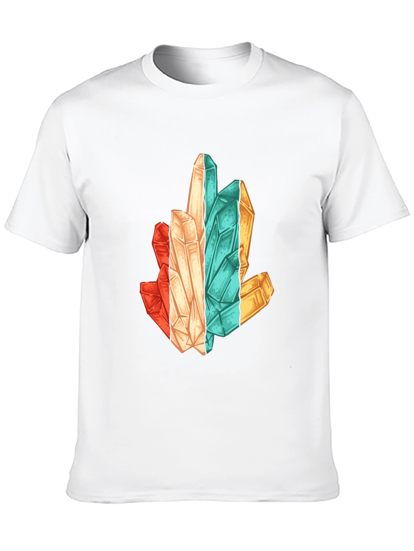 Crystal Cluster Graphic Print Black T-Shirt