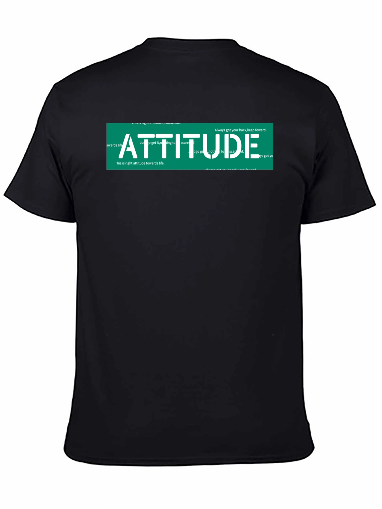 Attitude Graphic Print Black T-Shirt