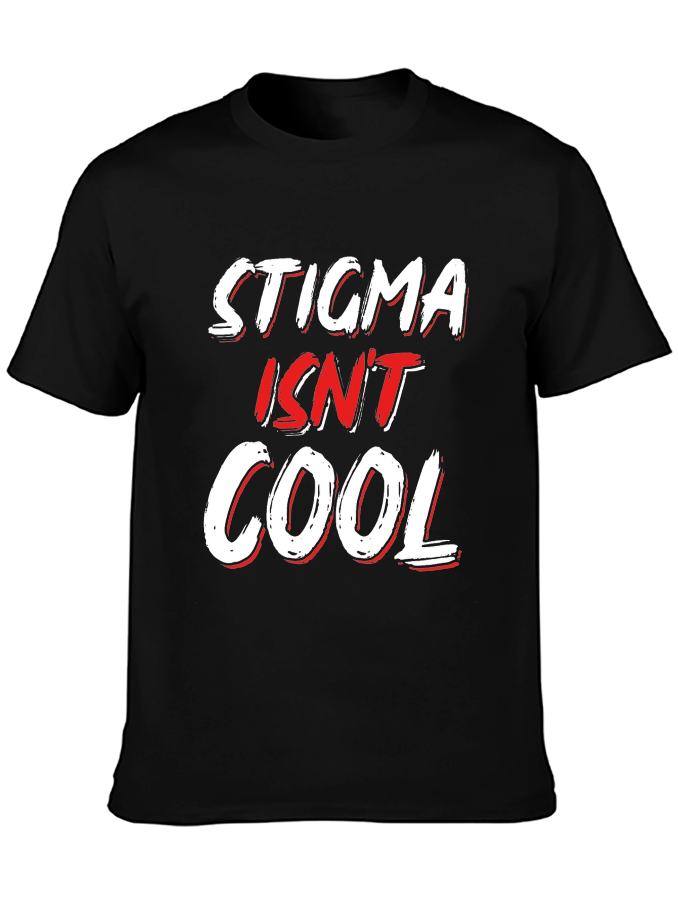 Stigma Isnt Cool Black Graphic Tee