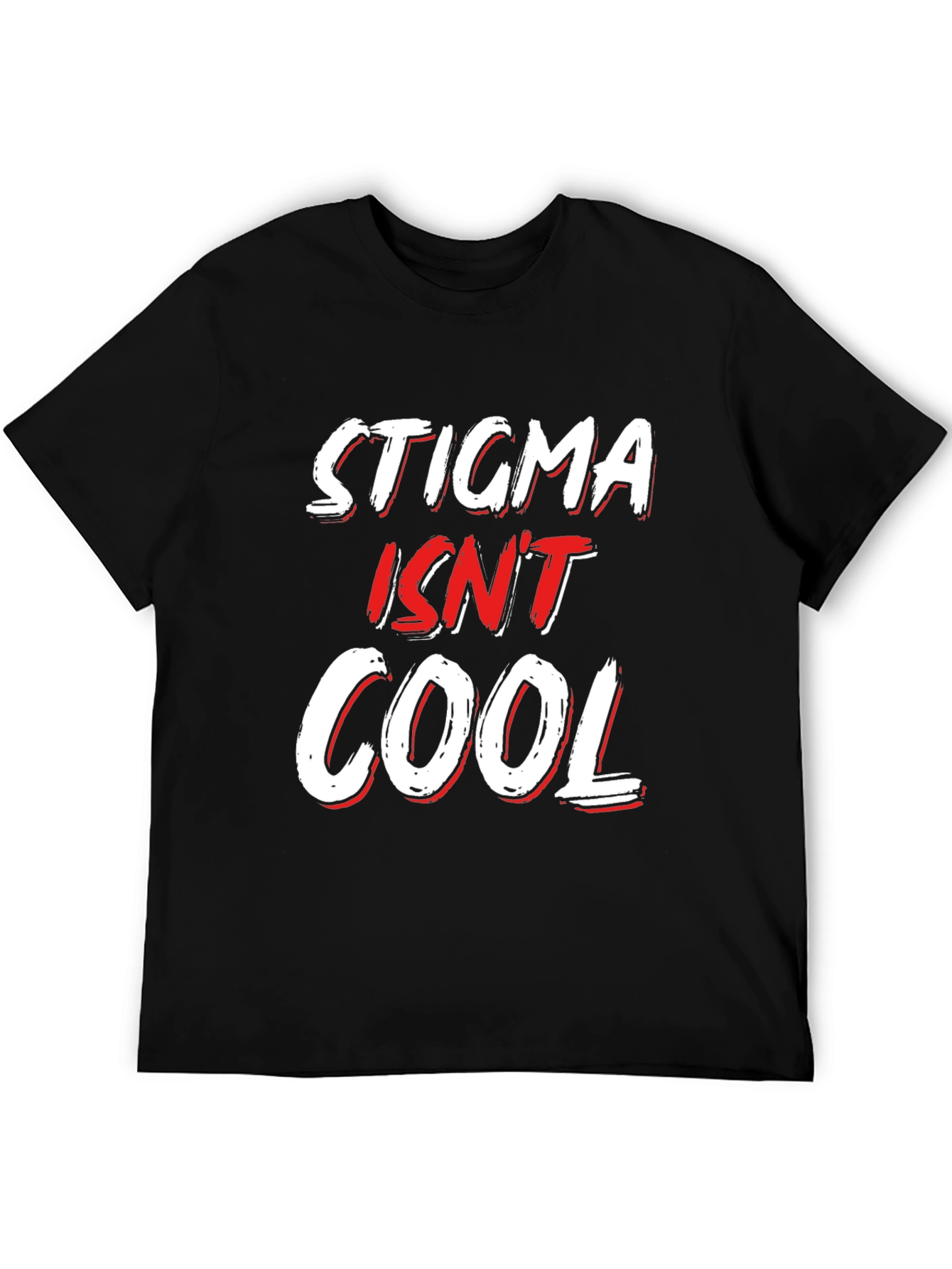 Stigma Isnt Cool Black Graphic Tee