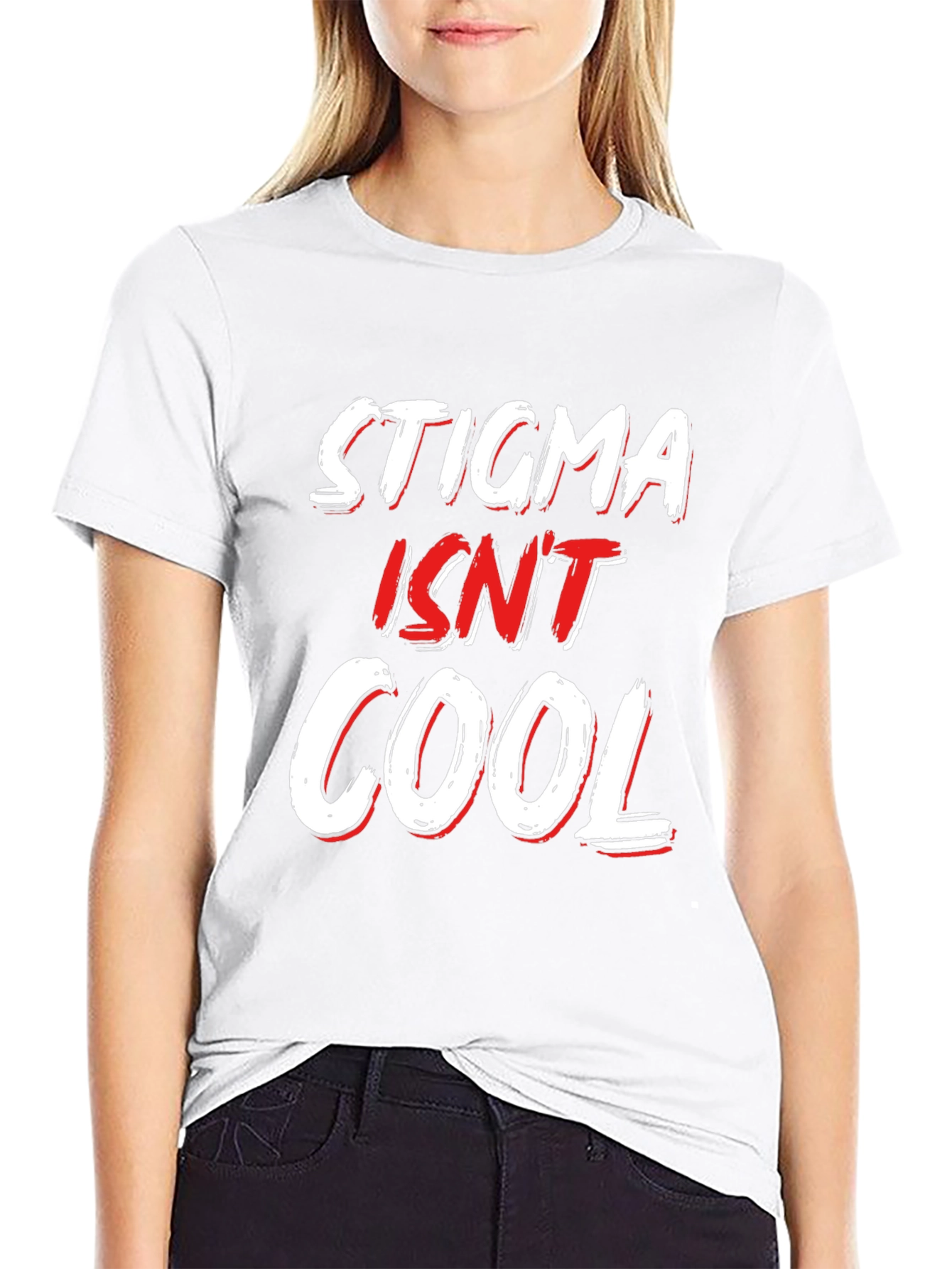 Stigma Isnt Cool Black Graphic Tee