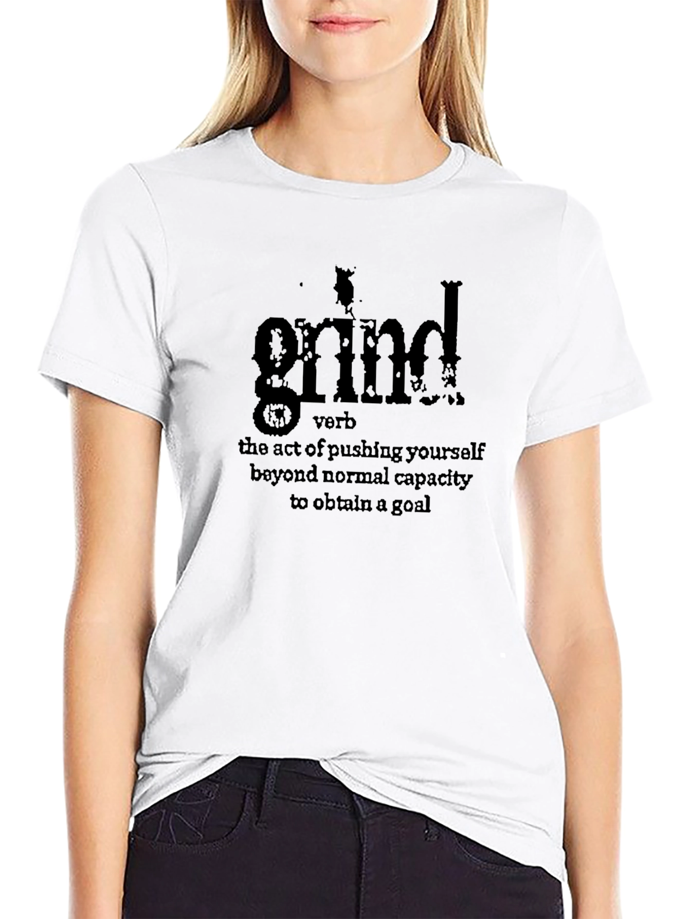 Grind Definition T-Shirt: Hustle Hard Motivation Tee