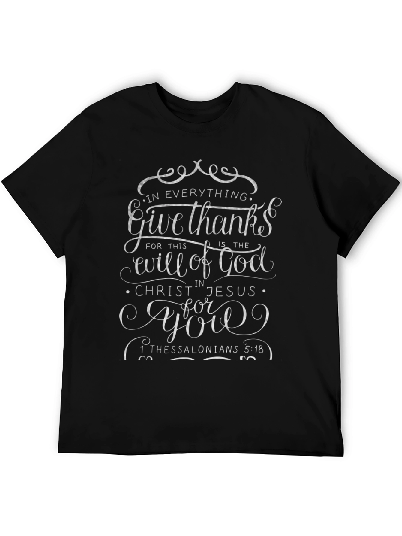 Give Thanks Christian T-Shirt - Black