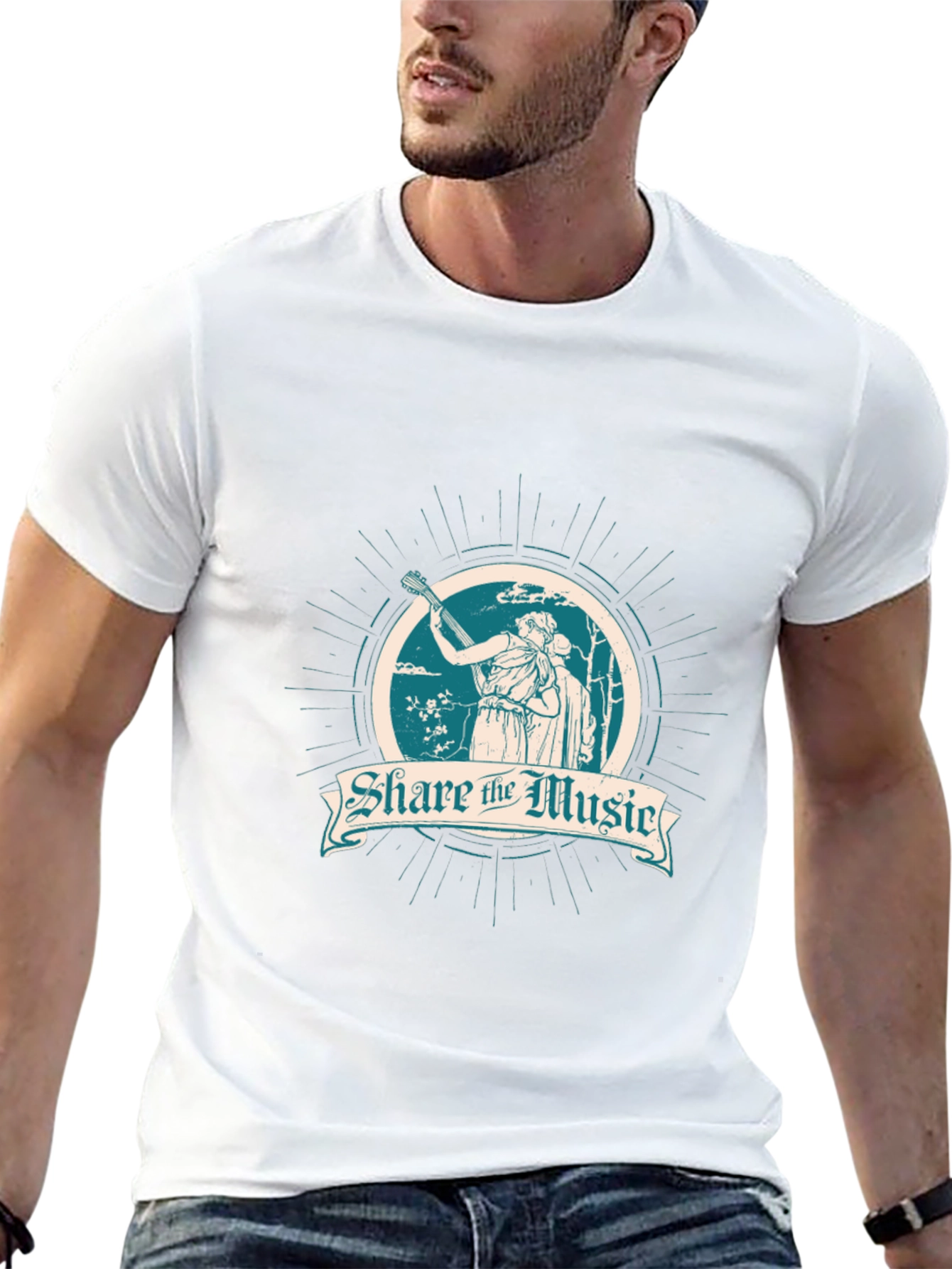 Share the Music Black Graphic T-Shirt