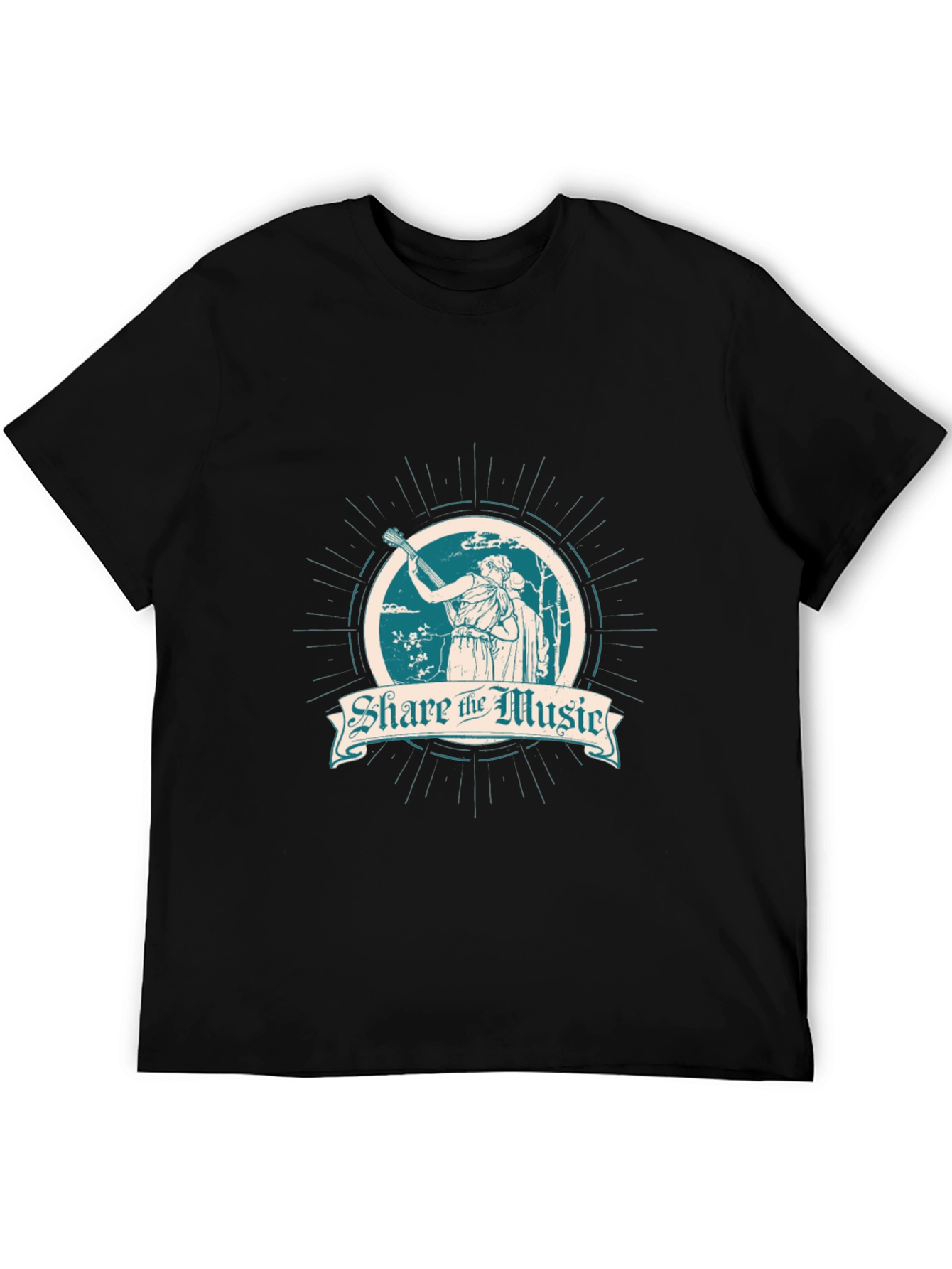 Share the Music Black Graphic T-Shirt