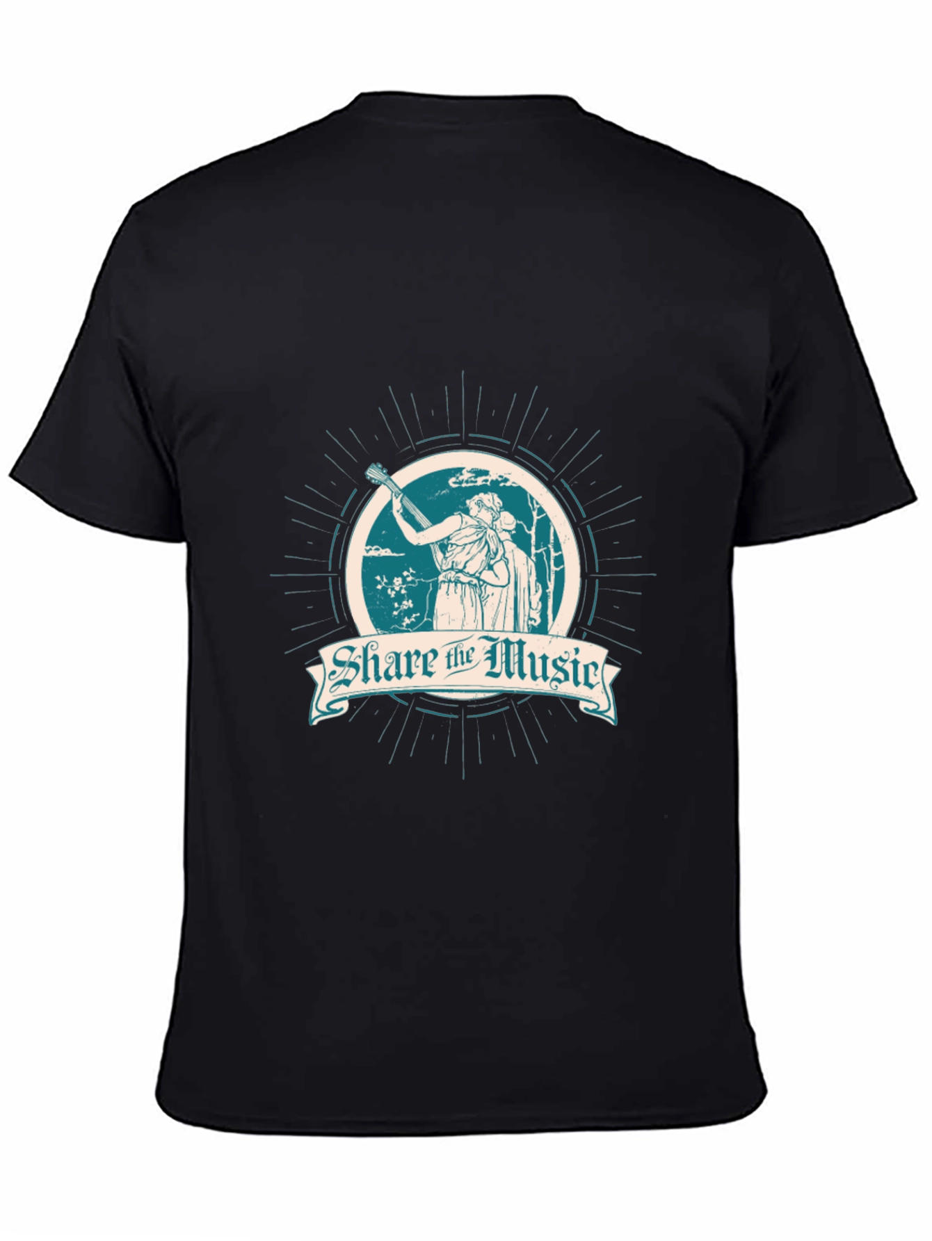 Share the Music Black Graphic T-Shirt