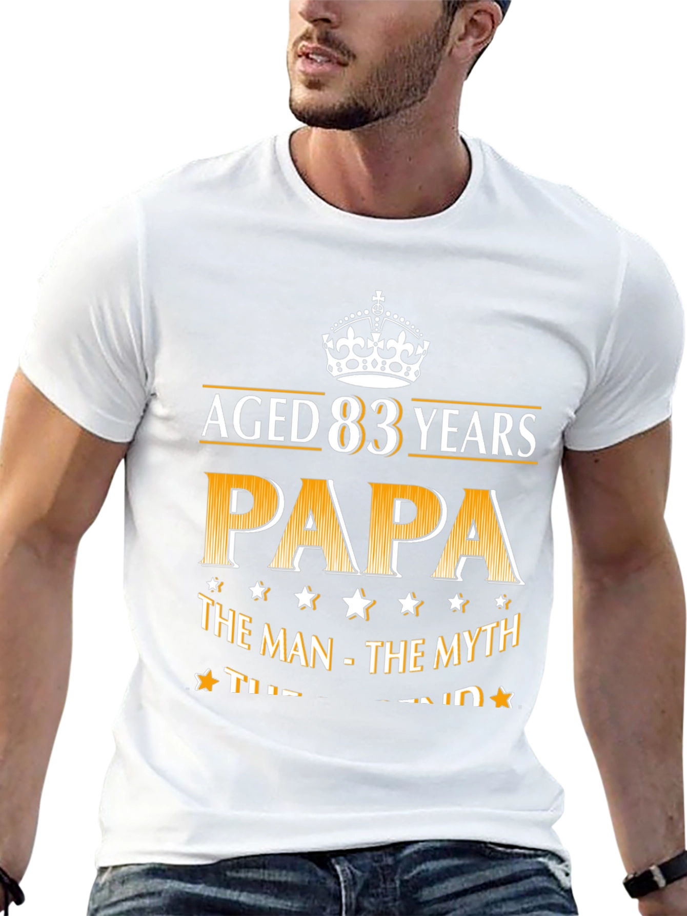 Aged 83 Years Papa T-Shirt - Man Myth Legend