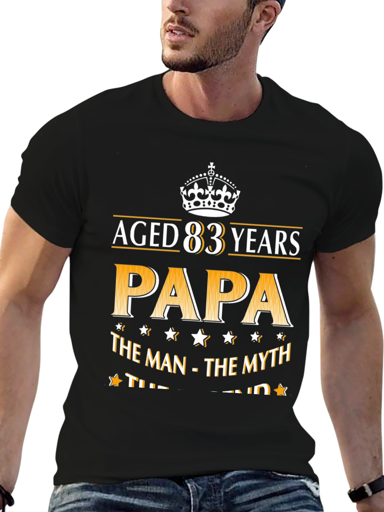 Aged 83 Years Papa T-Shirt - Man Myth Legend