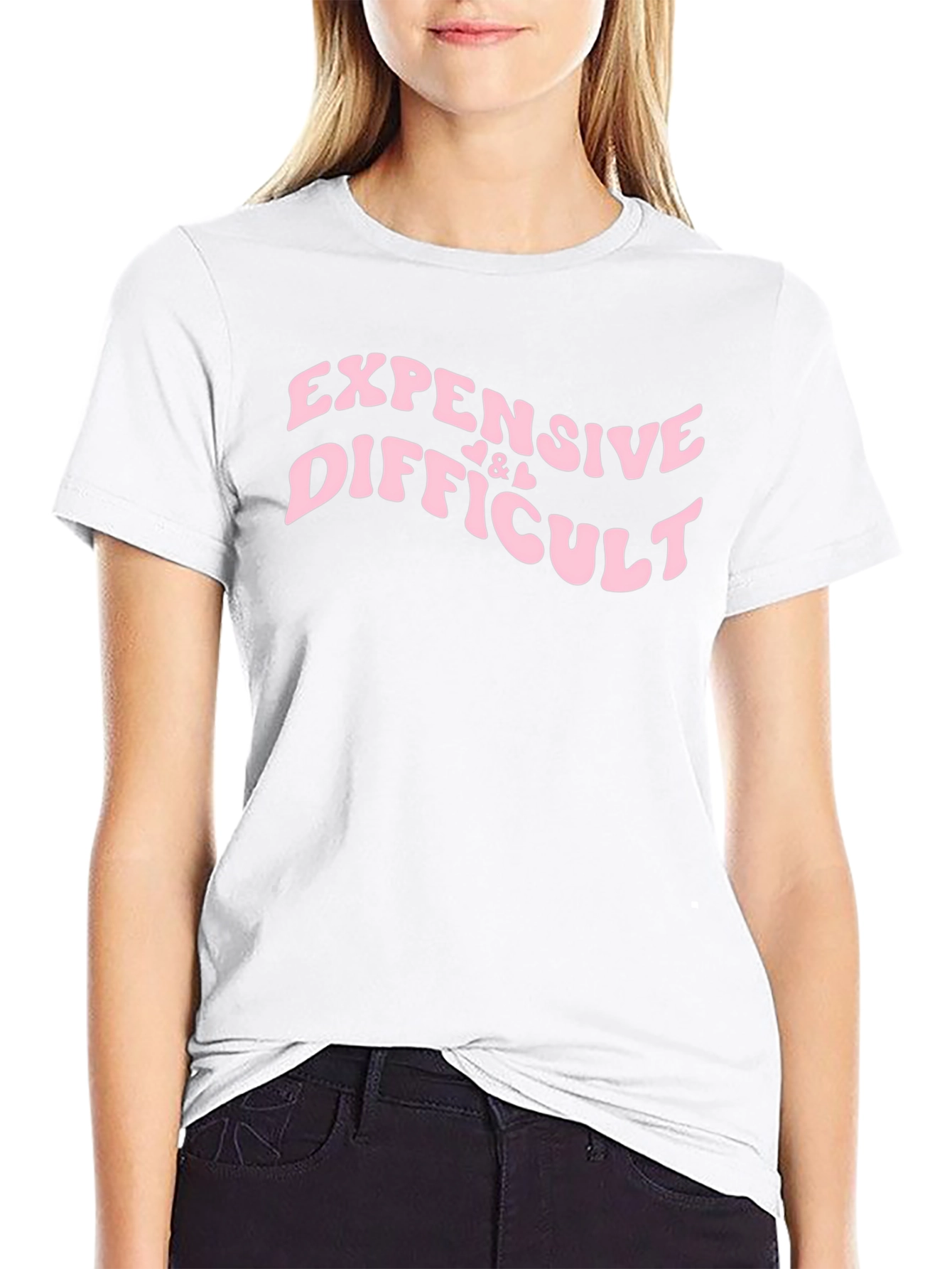 Expensive & Difficult Black Graphic Tee Shirt