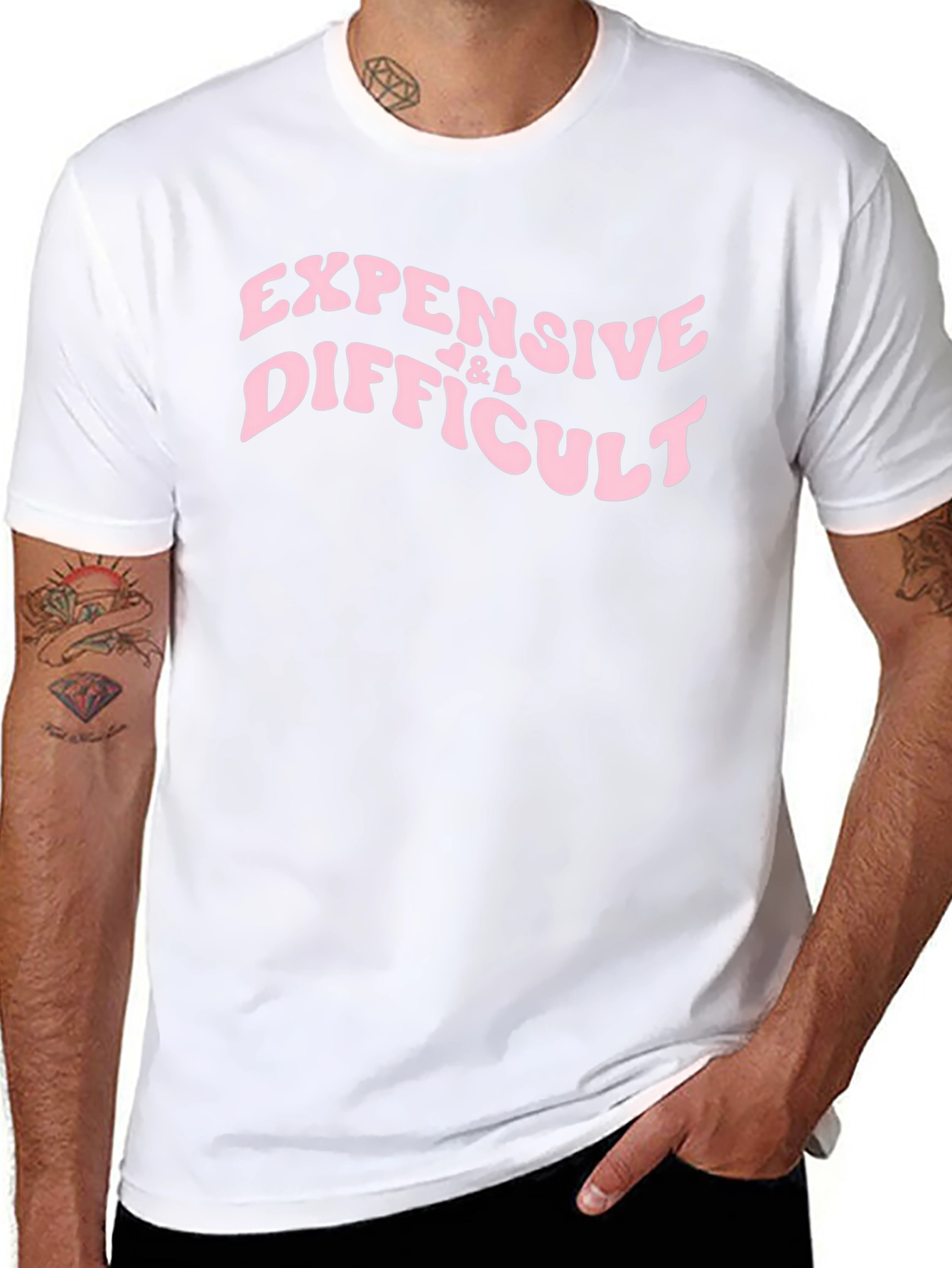 Expensive & Difficult Black Graphic Tee Shirt