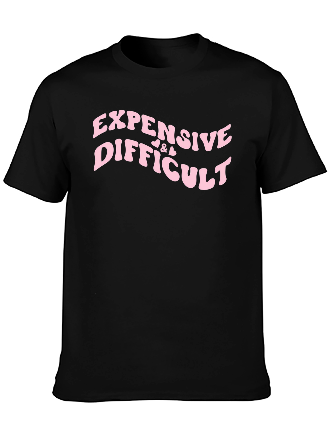 Expensive & Difficult Black Graphic Tee Shirt
