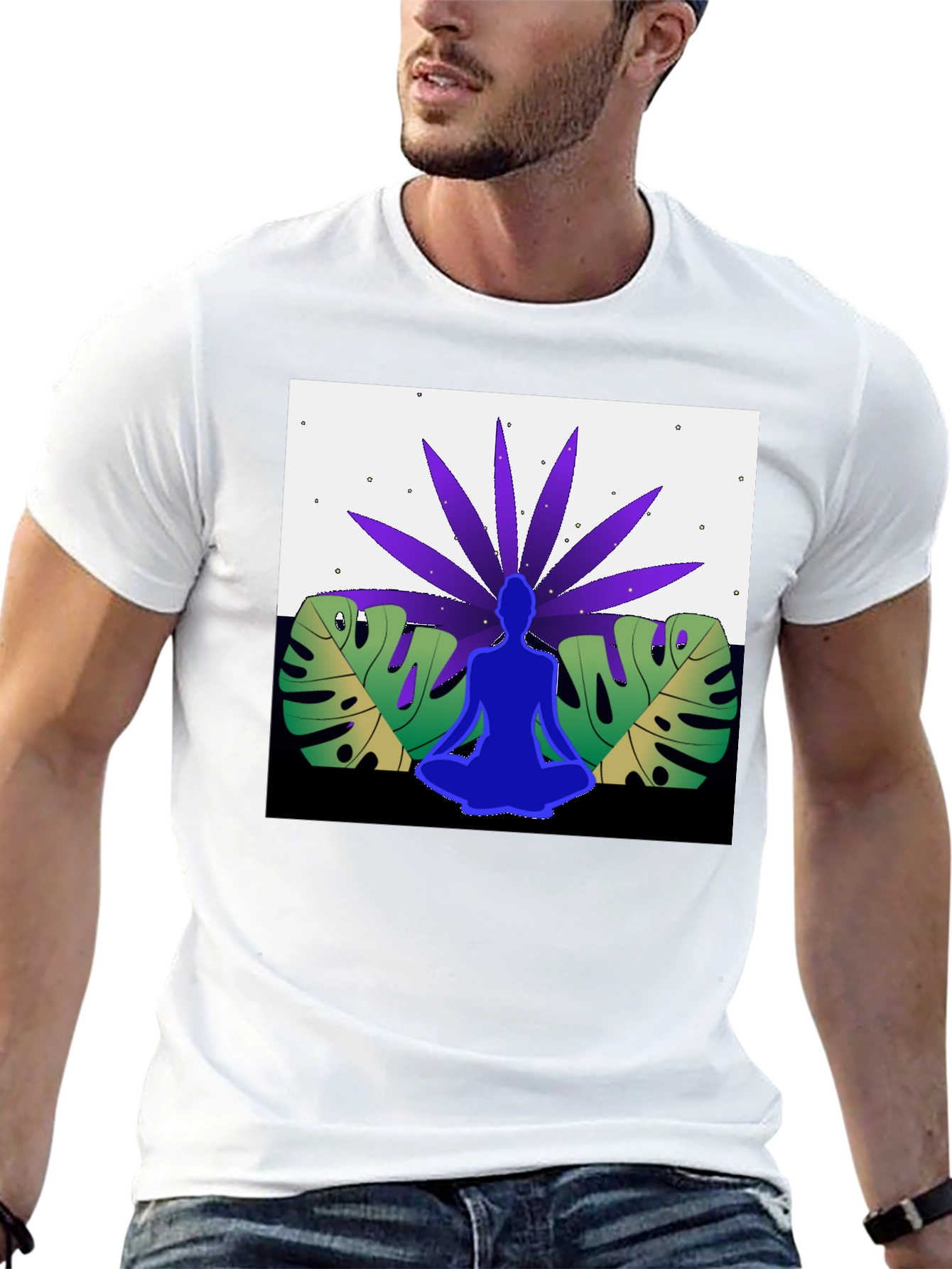 Yoga Meditation Nature Graphic Tee