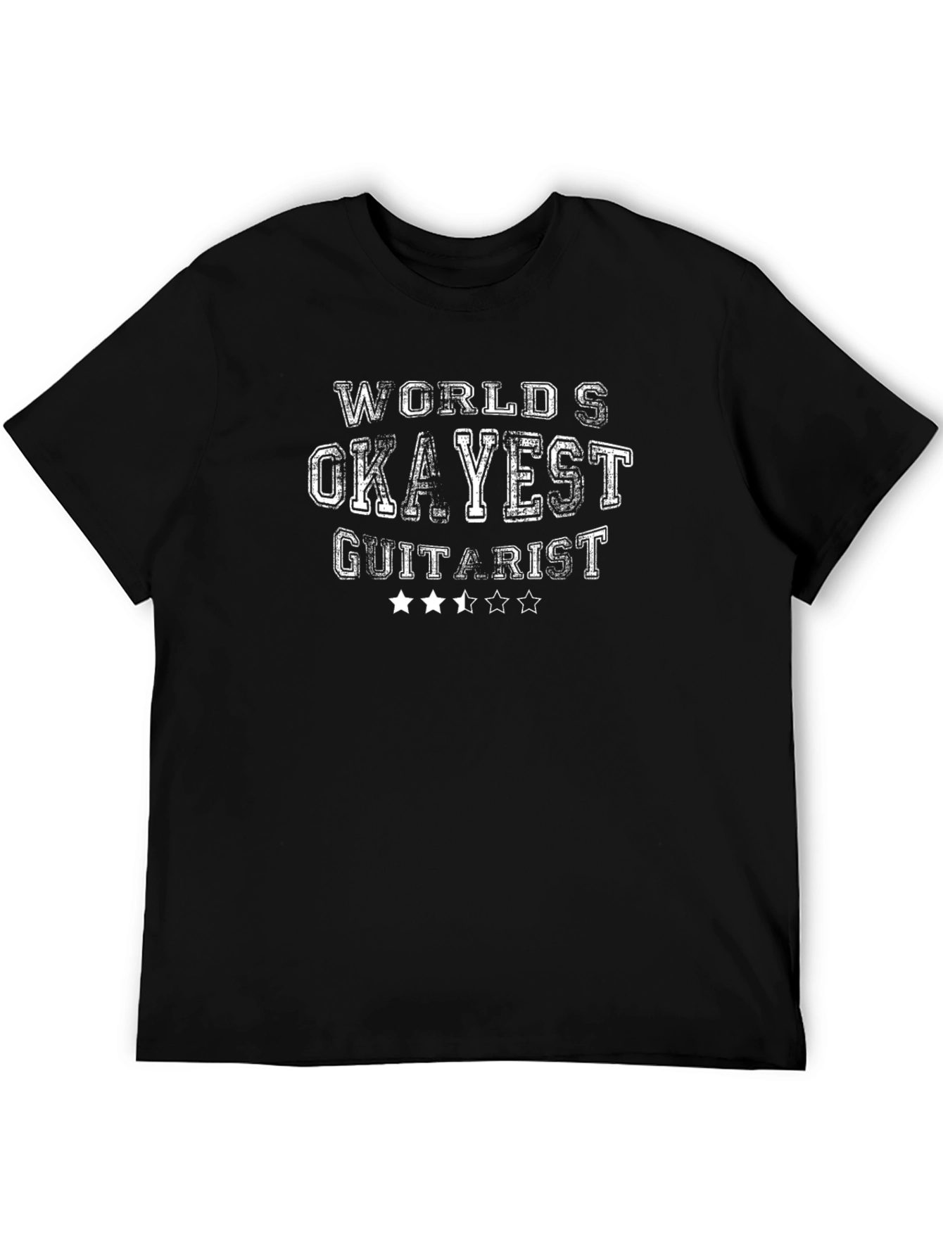 Worlds Okayest Guitarist Black T-Shirt