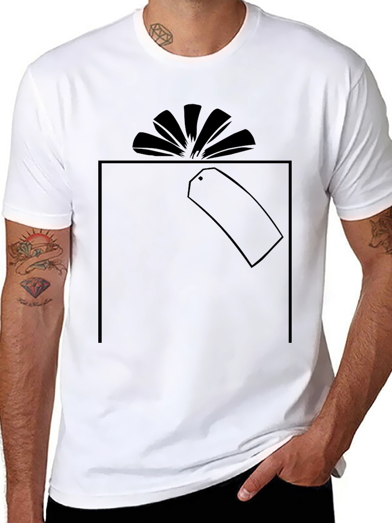 Gift Wrapped Mens T-Shirt - Black
