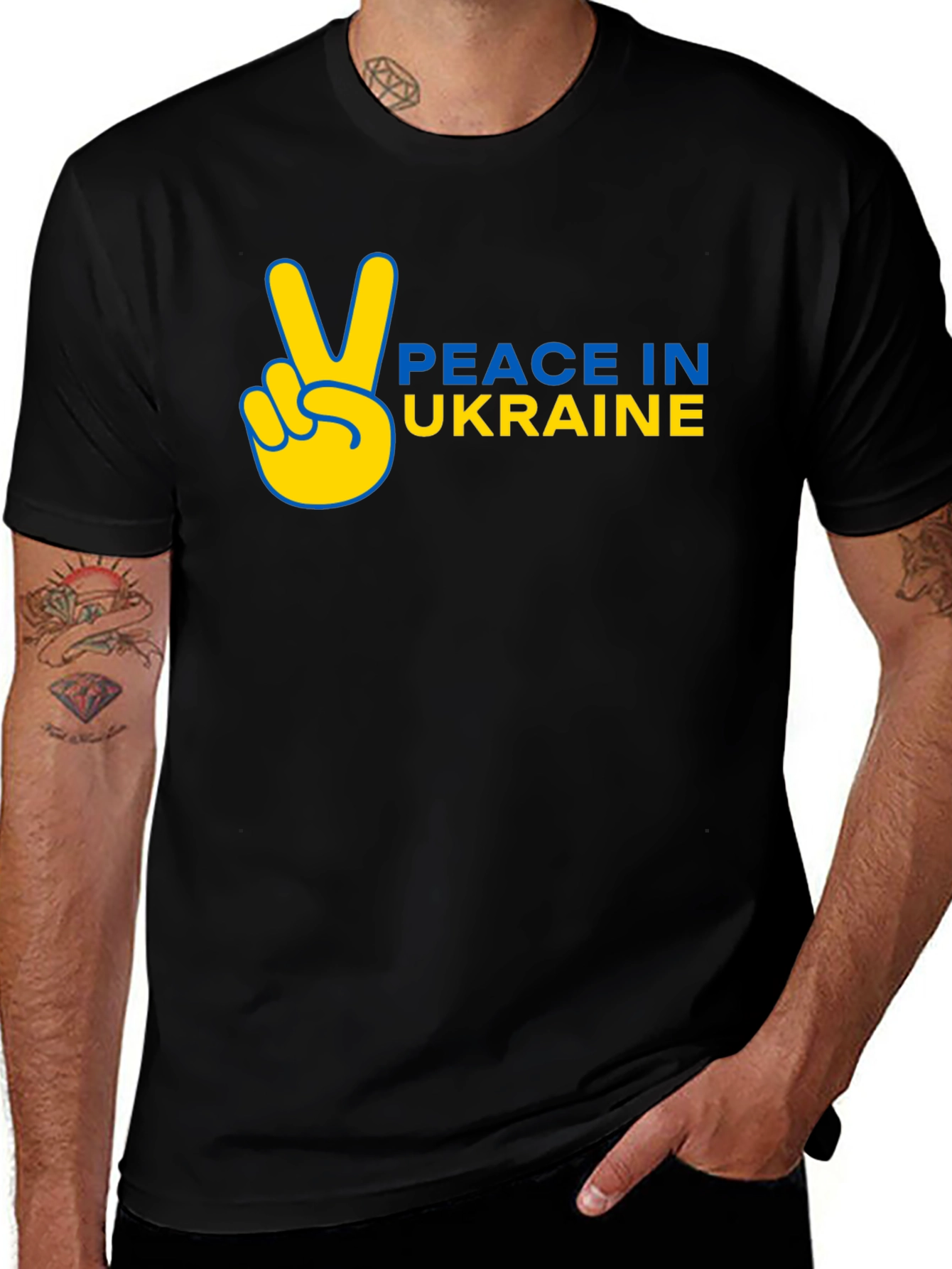 Peace in Ukraine T-Shirt Black