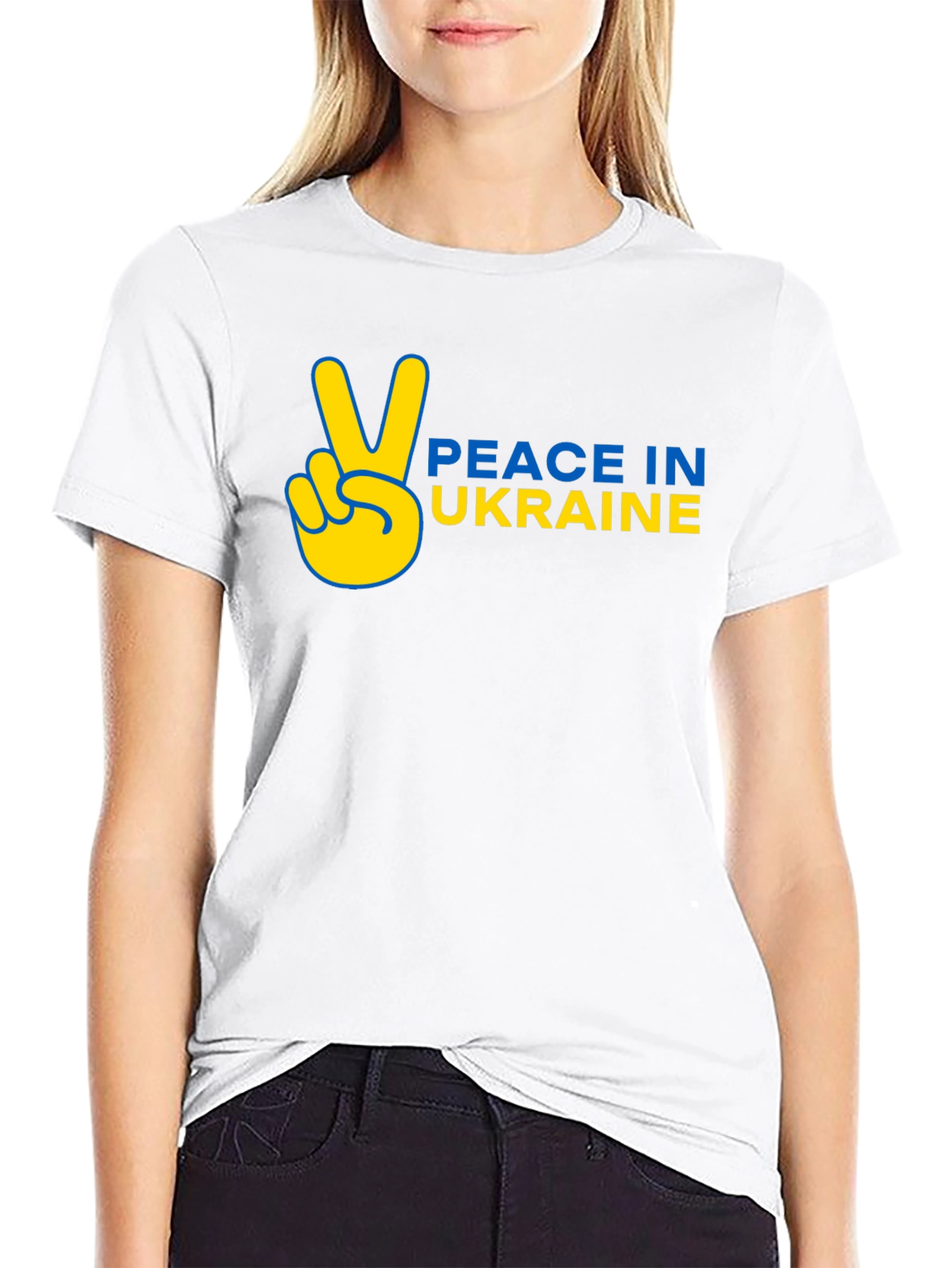 Peace in Ukraine T-Shirt Black