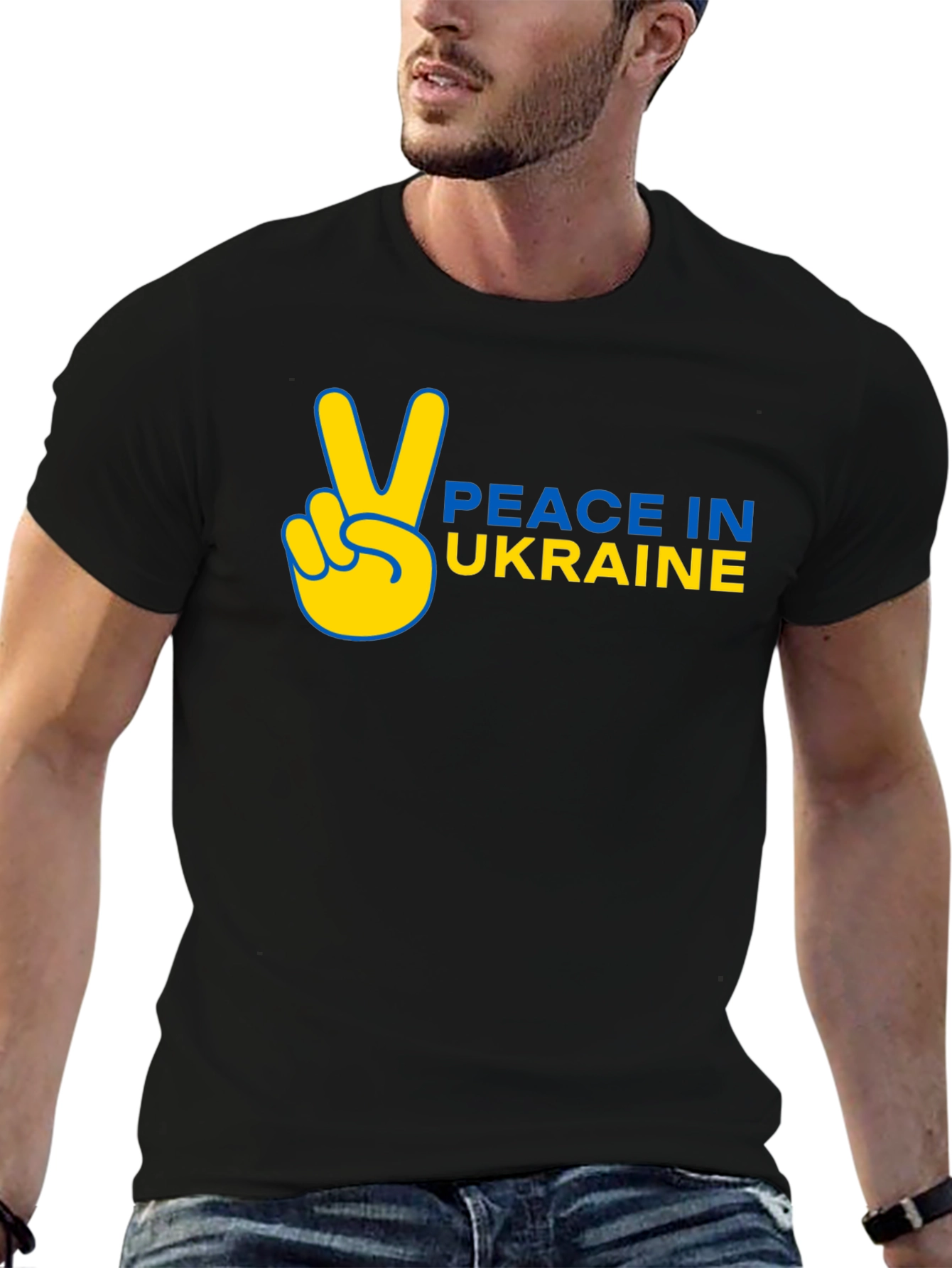 Peace in Ukraine T-Shirt Black
