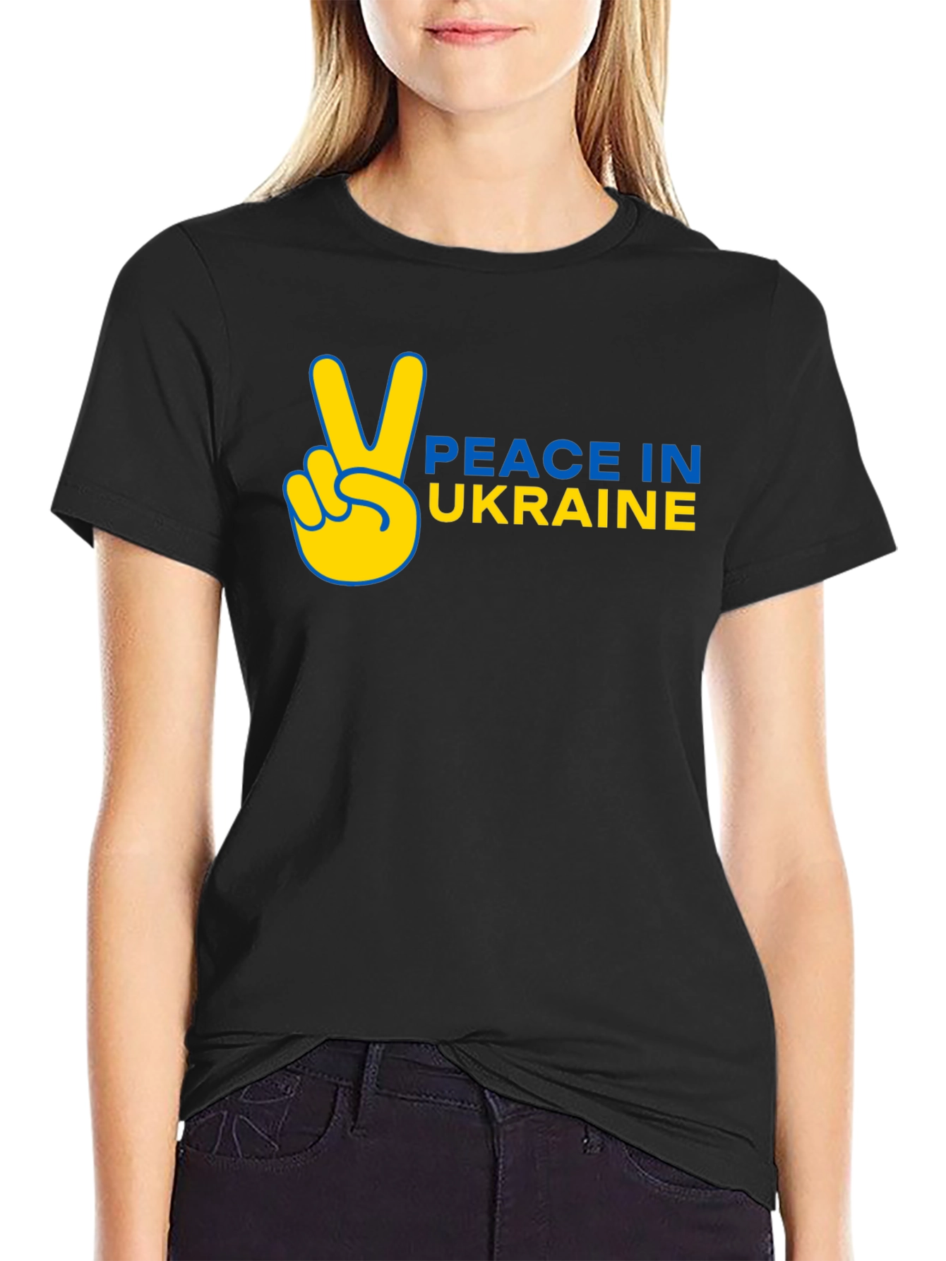 Peace in Ukraine T-Shirt Black