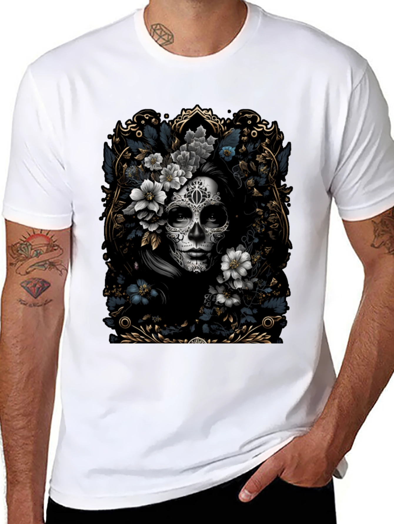 Day of the Dead Floral T-Shirt