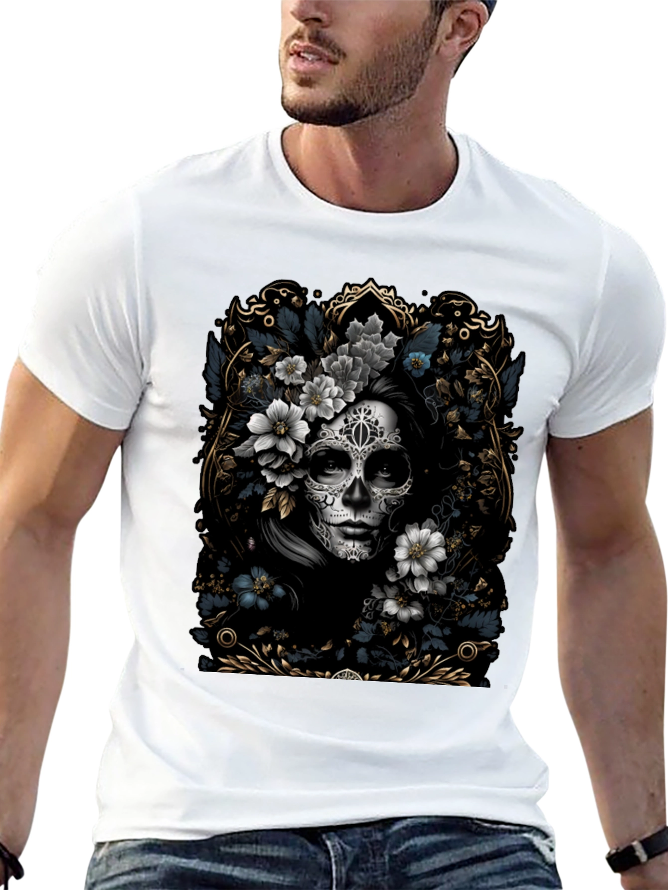 Day of the Dead Floral T-Shirt