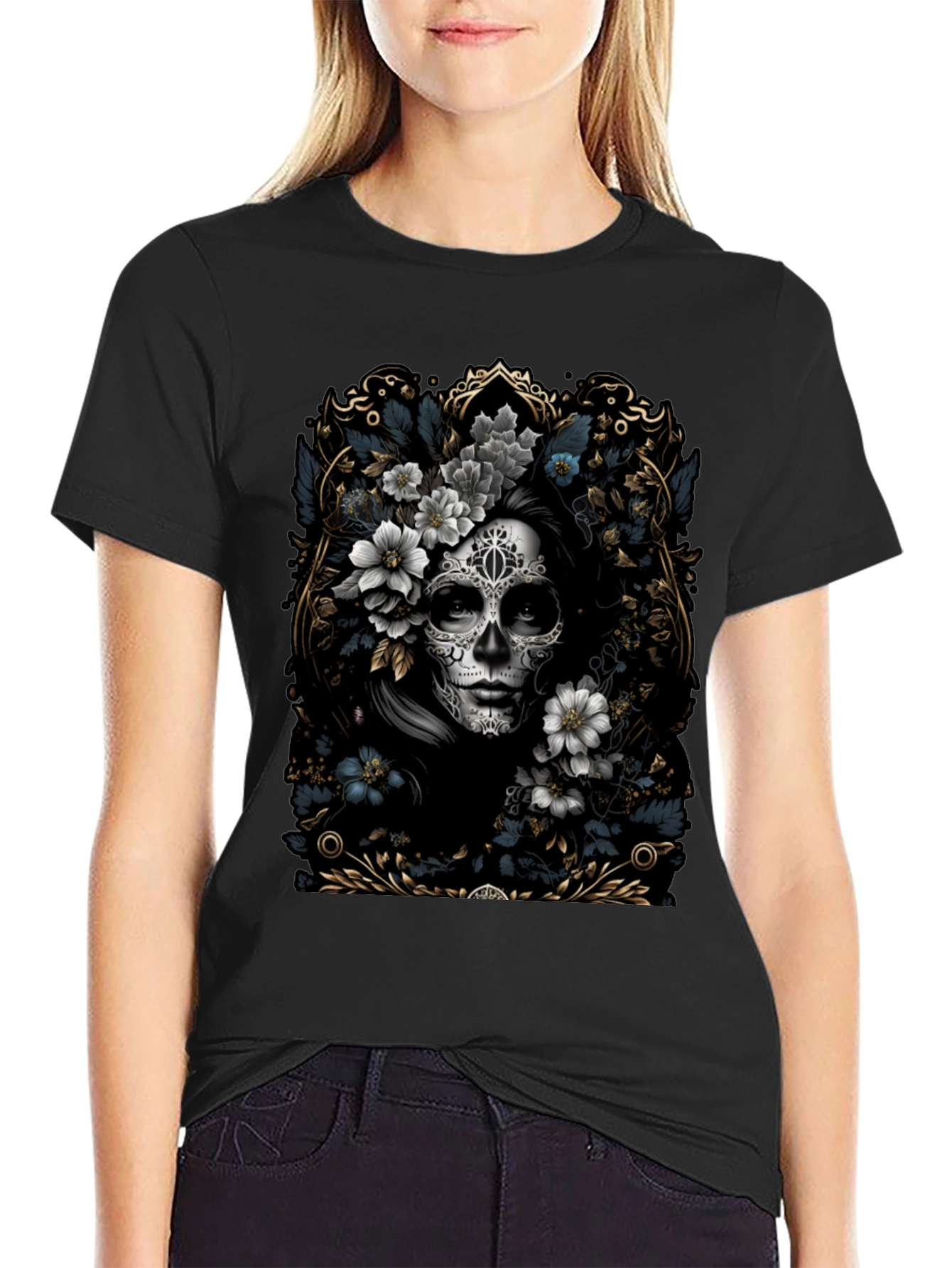 Day of the Dead Floral T-Shirt