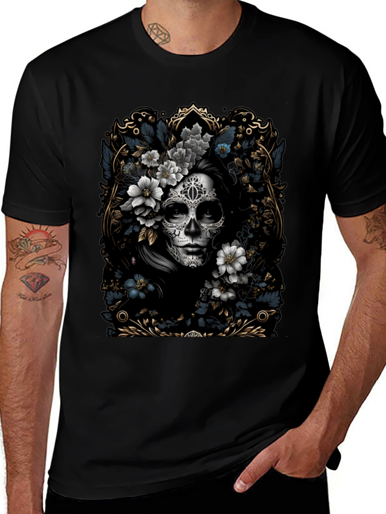 Day of the Dead Floral T-Shirt