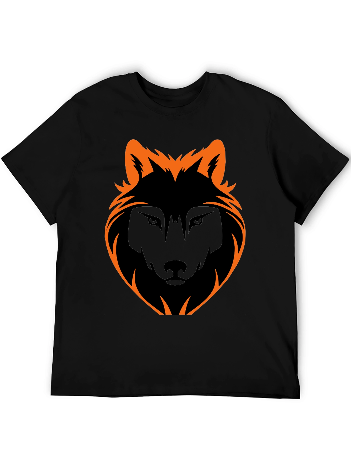 Black Wolf Graphic Tee - Stylish Mens Casual Shirt