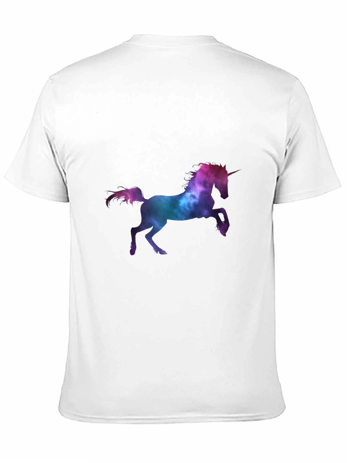 Unicorn Galaxy Print Black T-Shirt