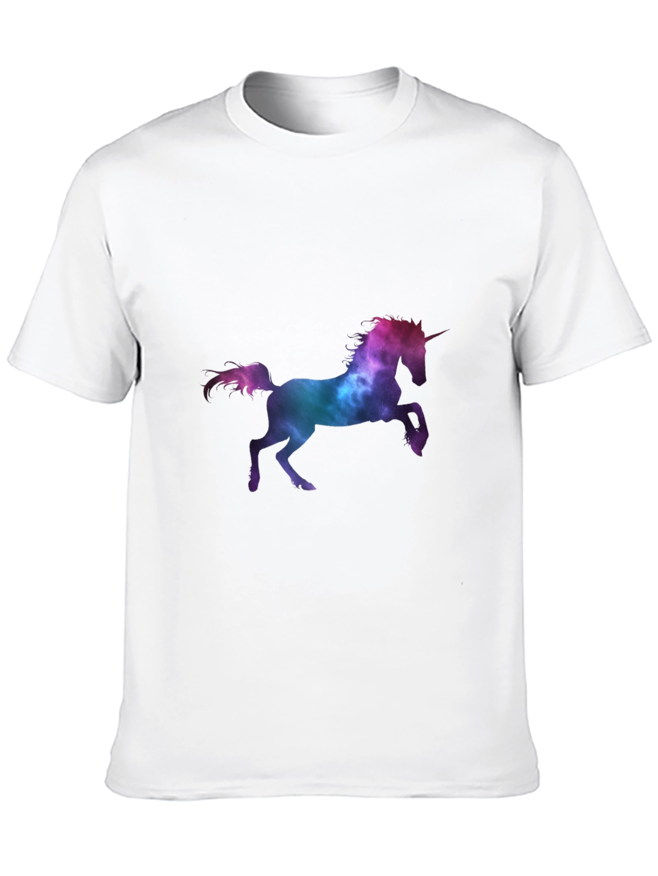 Unicorn Galaxy Print Black T-Shirt