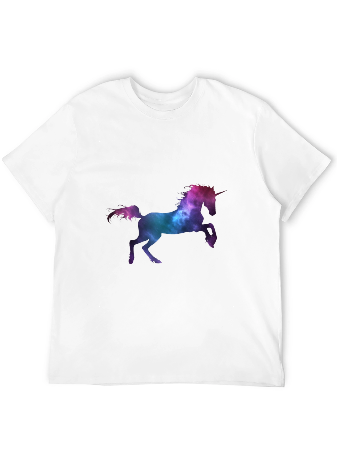 Unicorn Galaxy Print Black T-Shirt