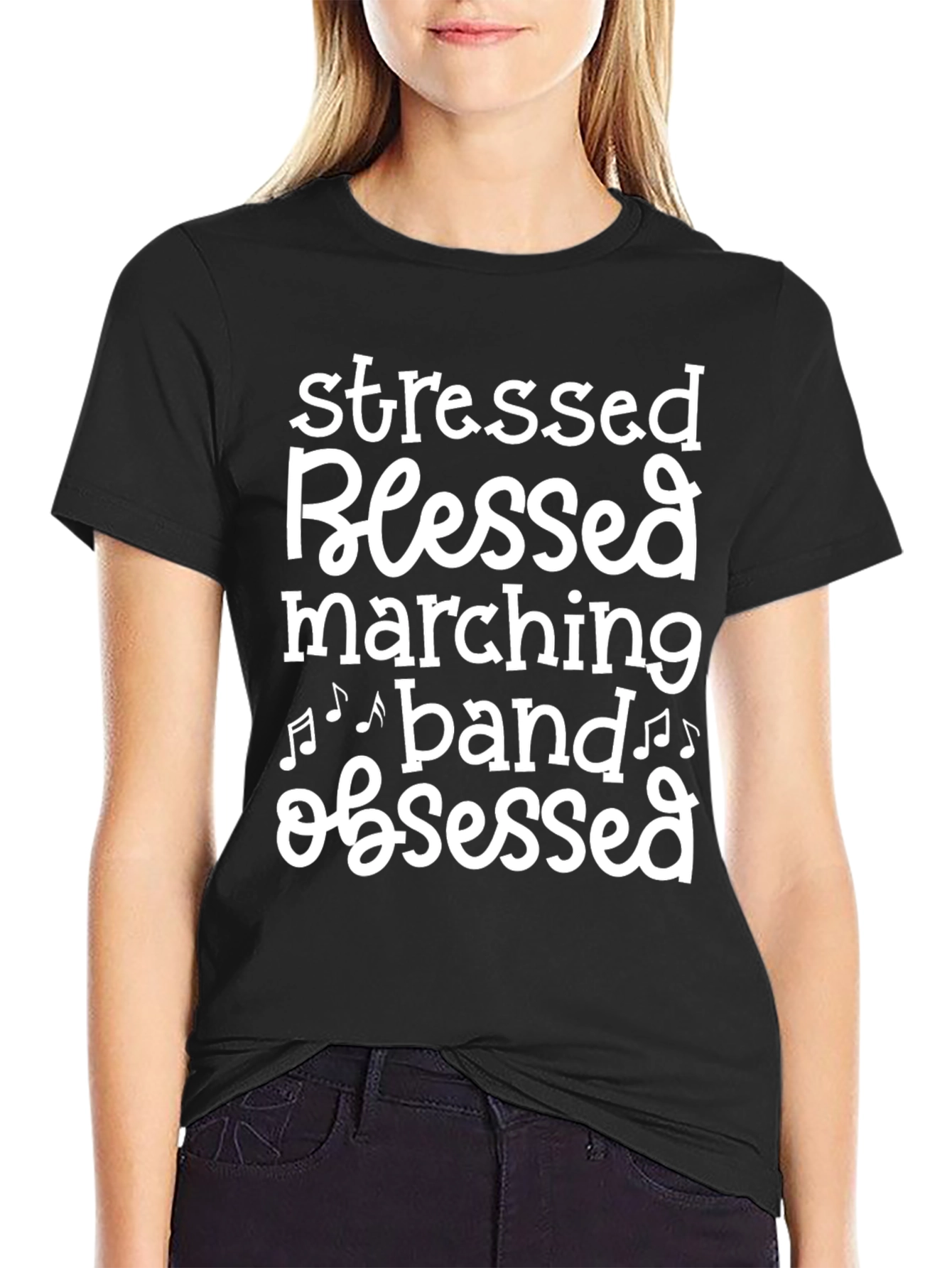 Stressed Blessed Marching Band Obsessed T-Shirt