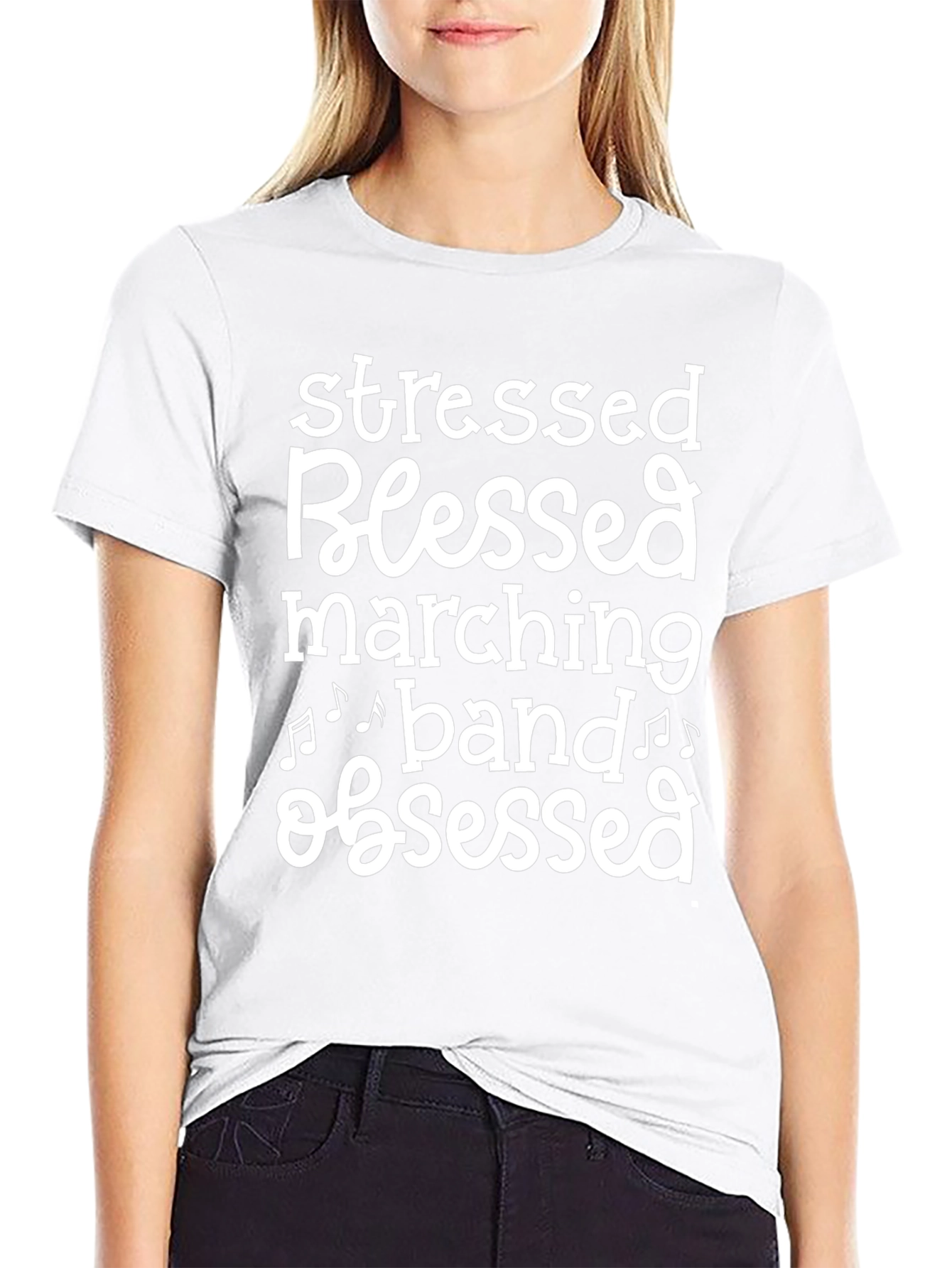 Stressed Blessed Marching Band Obsessed T-Shirt