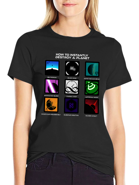 Planet Destroyer T-Shirt - Sci-Fi Design