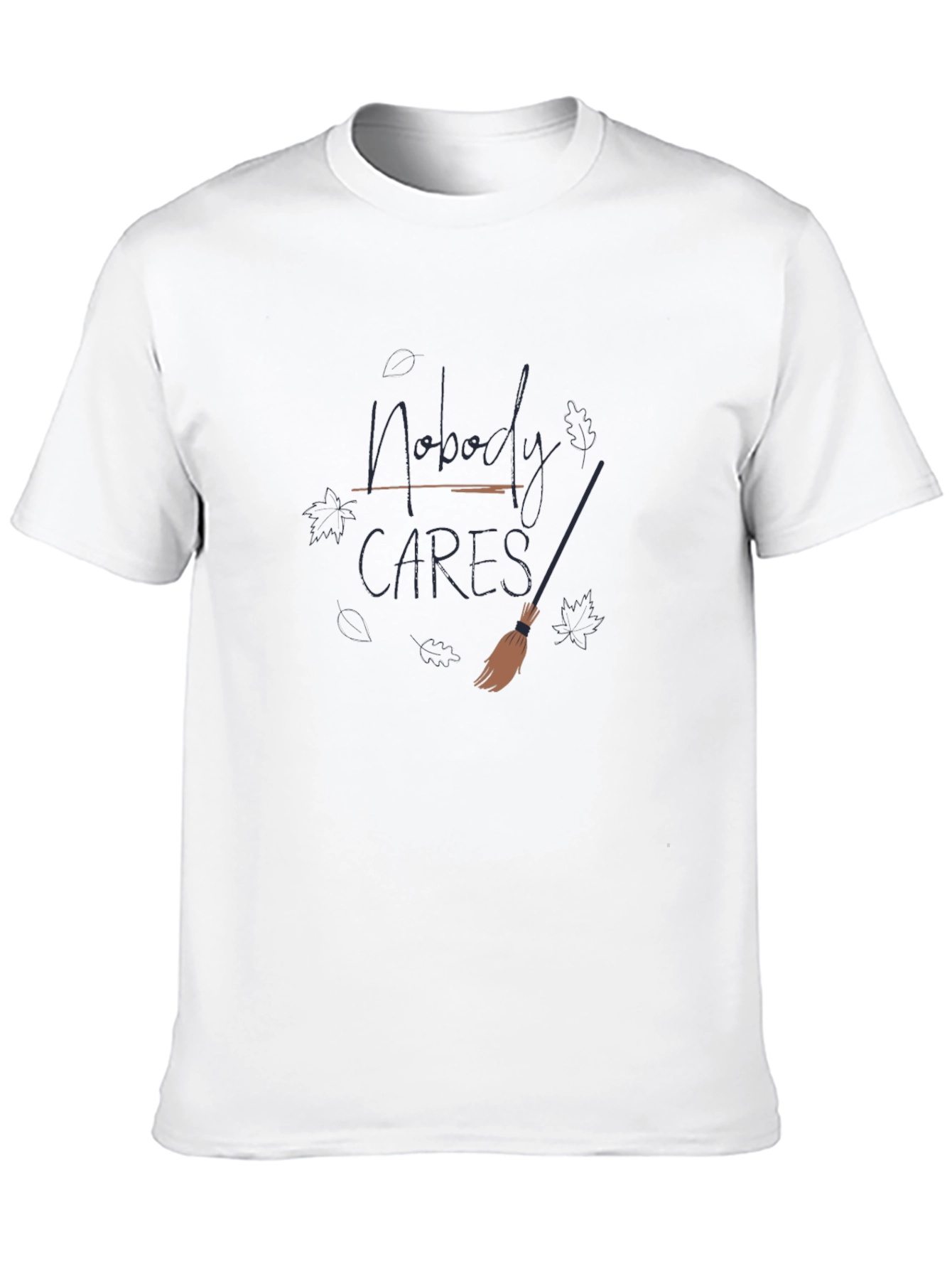 Nobody Cares Broom Graphic T-Shirt