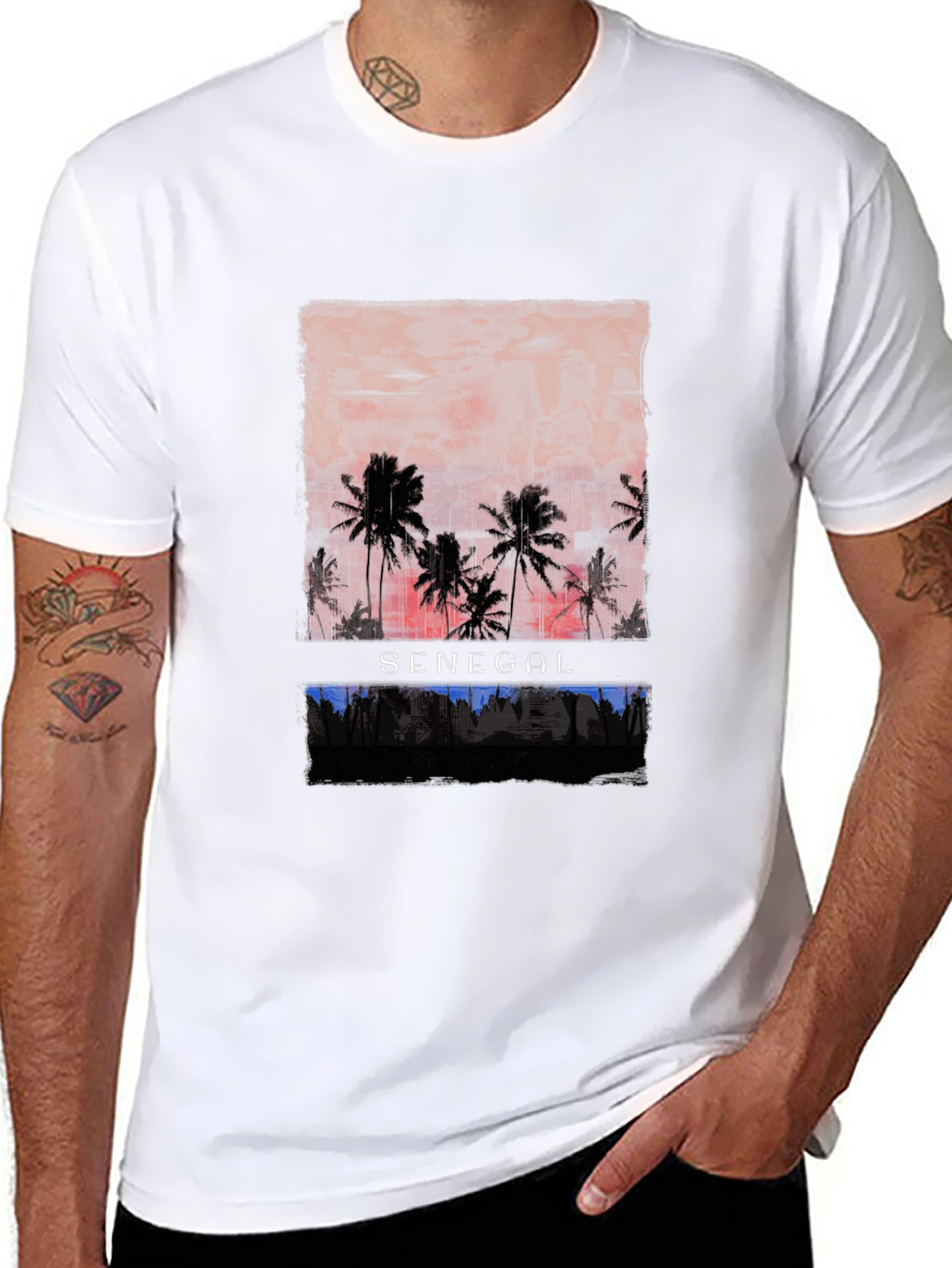 Senegal Sunset Palm T-Shirt